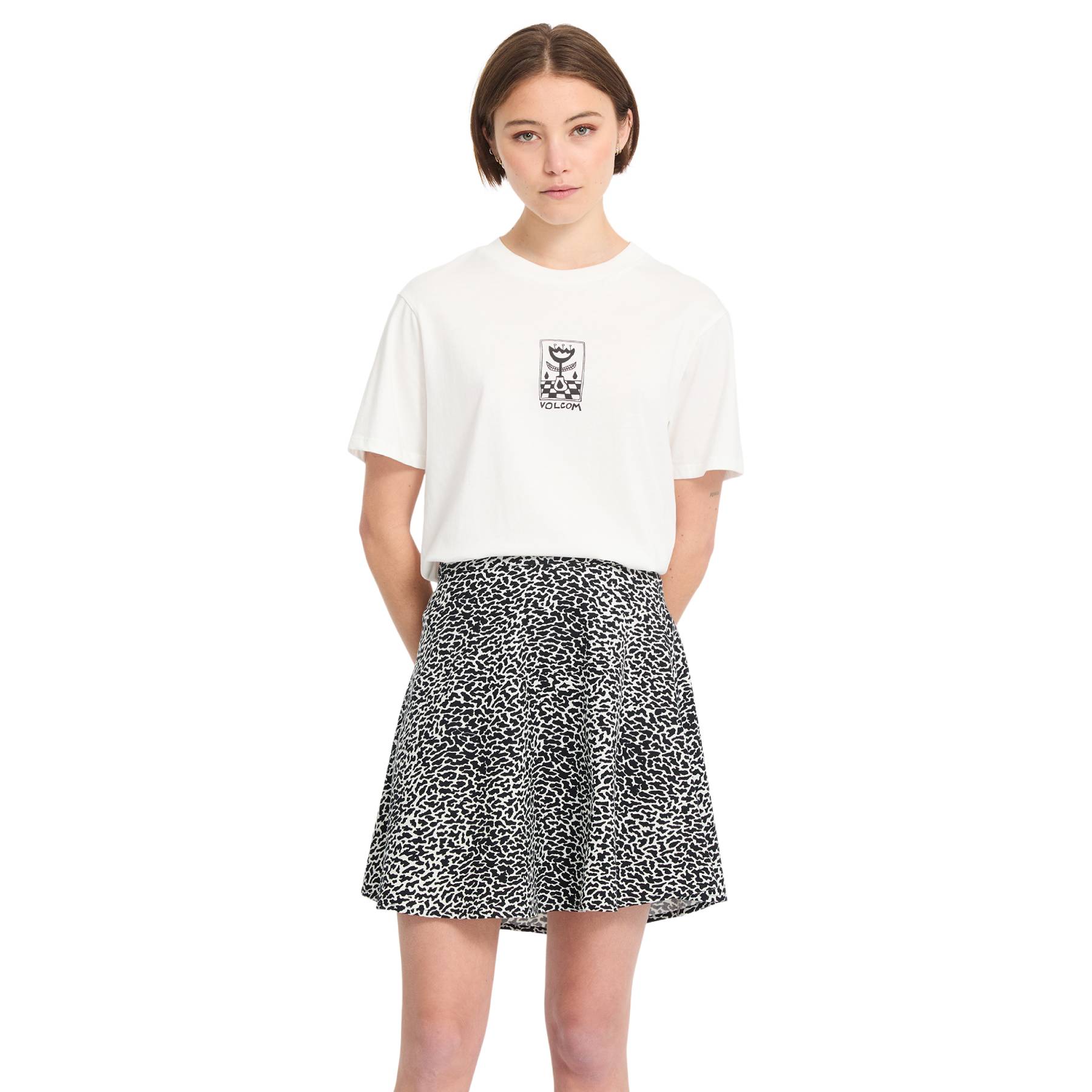 Falda Volcom Rawly Black White