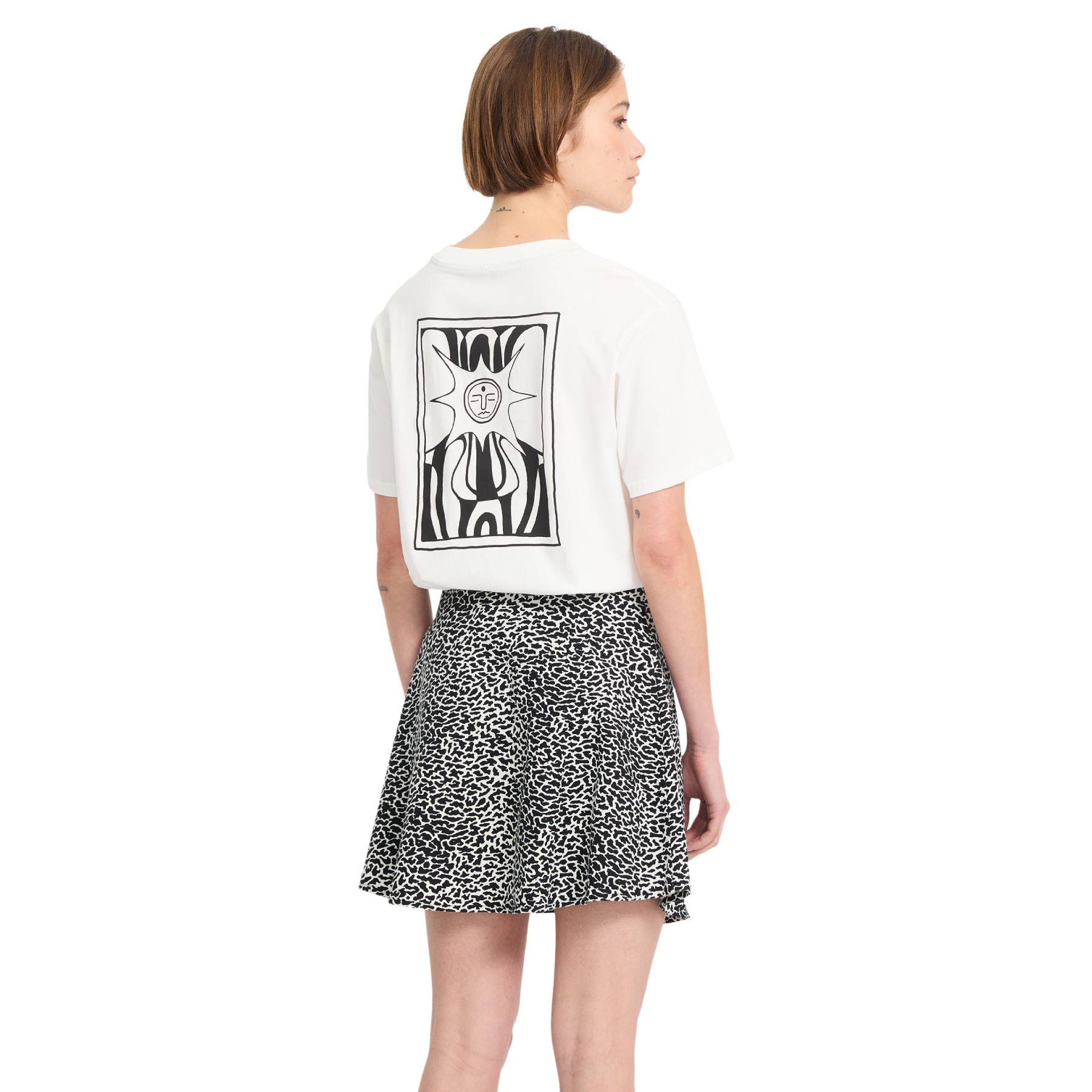 Falda Volcom Rawly Black White