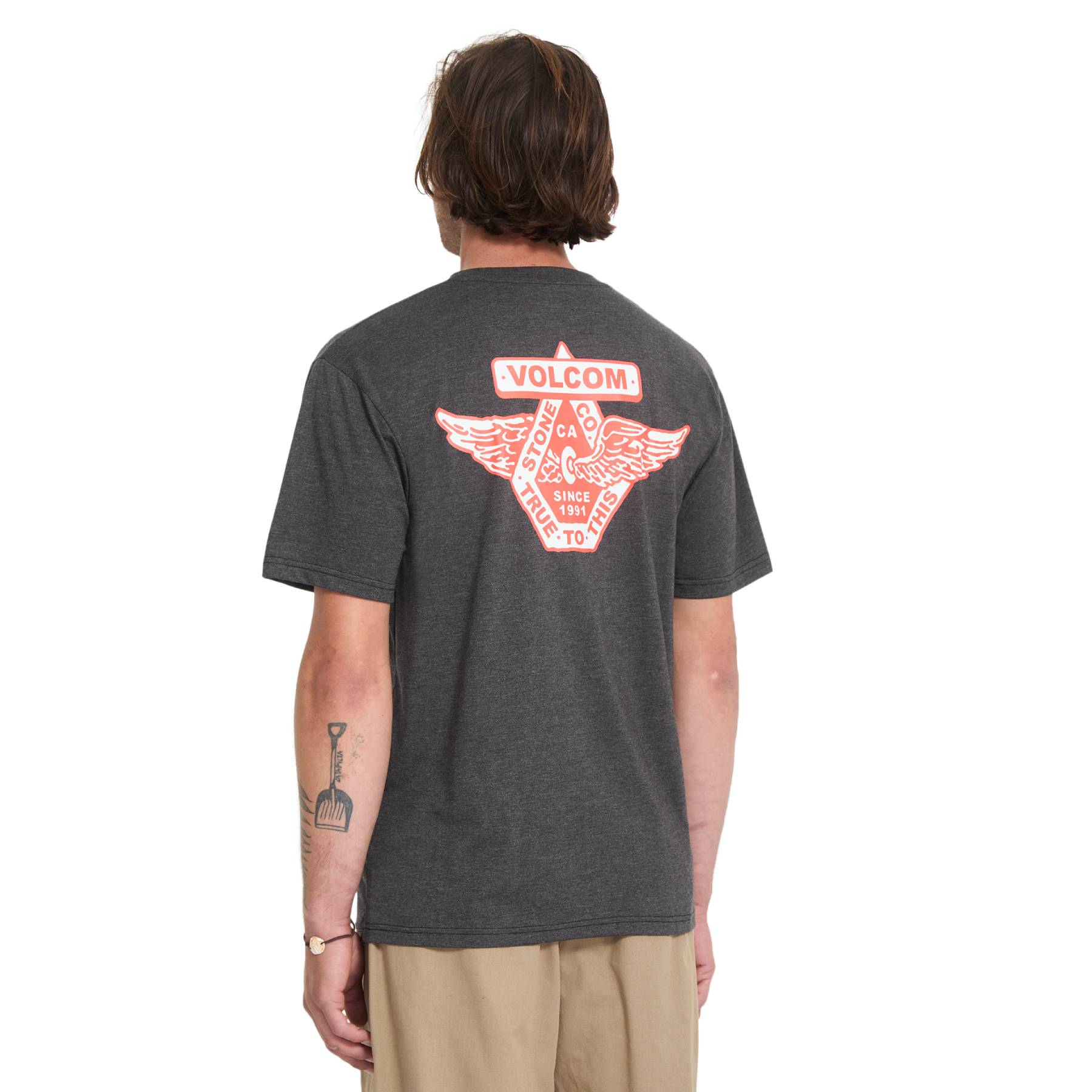 Camiseta Volcom Free Wheel Heather Black
