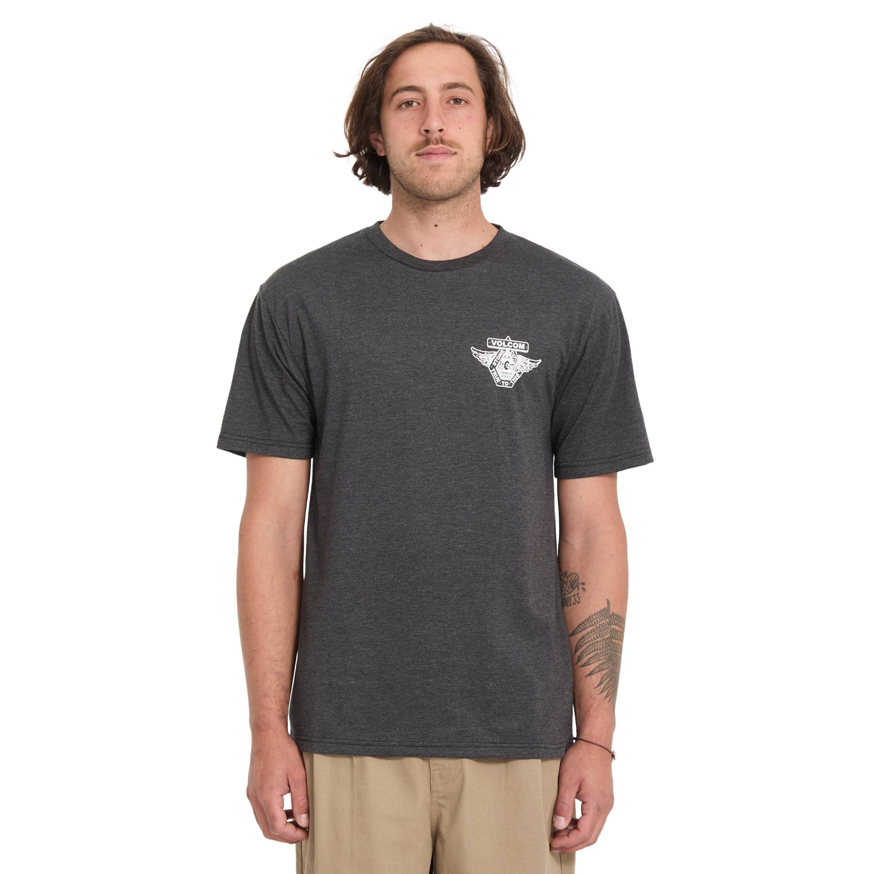 Camiseta Volcom Free Wheel Heather Black