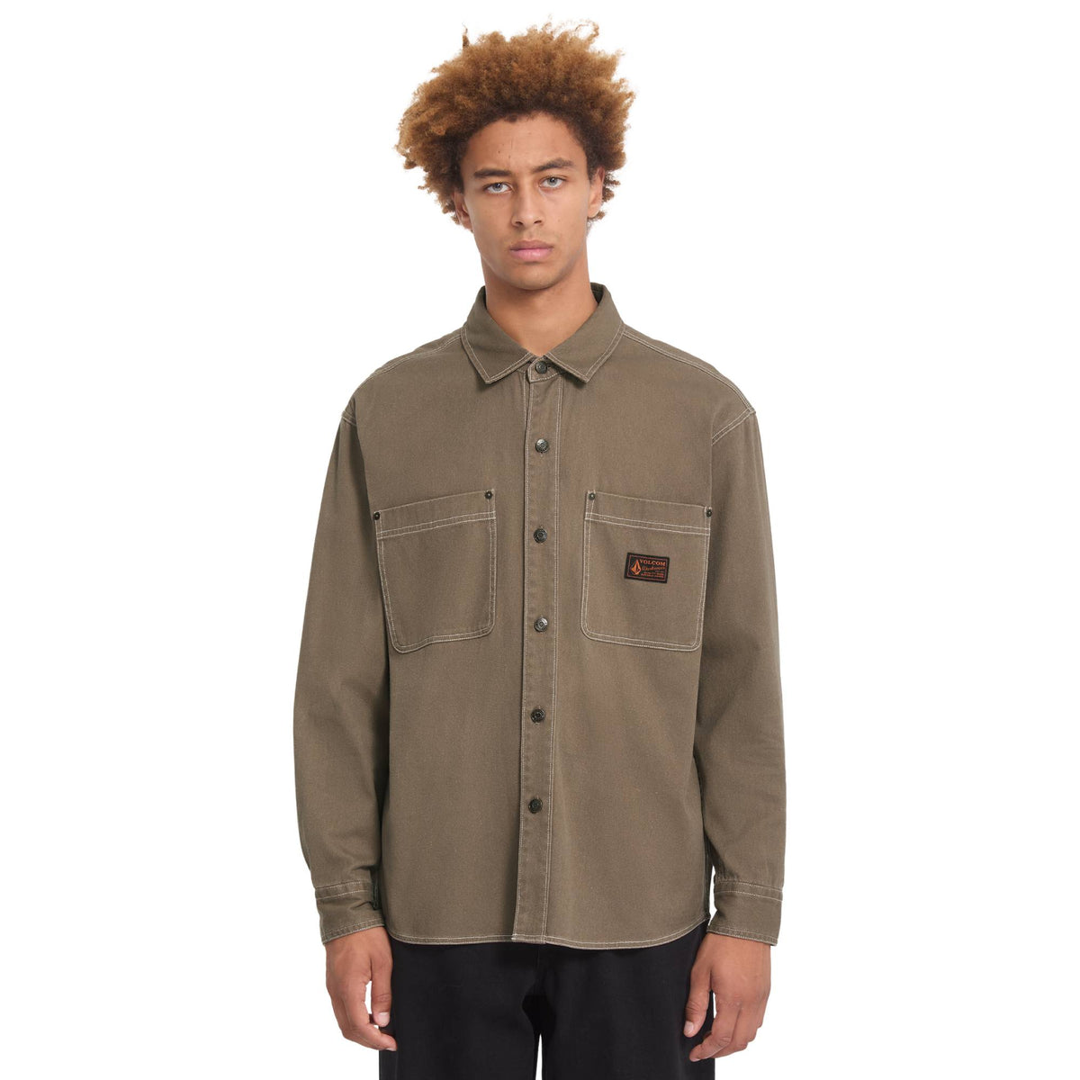 Camisa Manga Larga Volcom Levelstone Earth