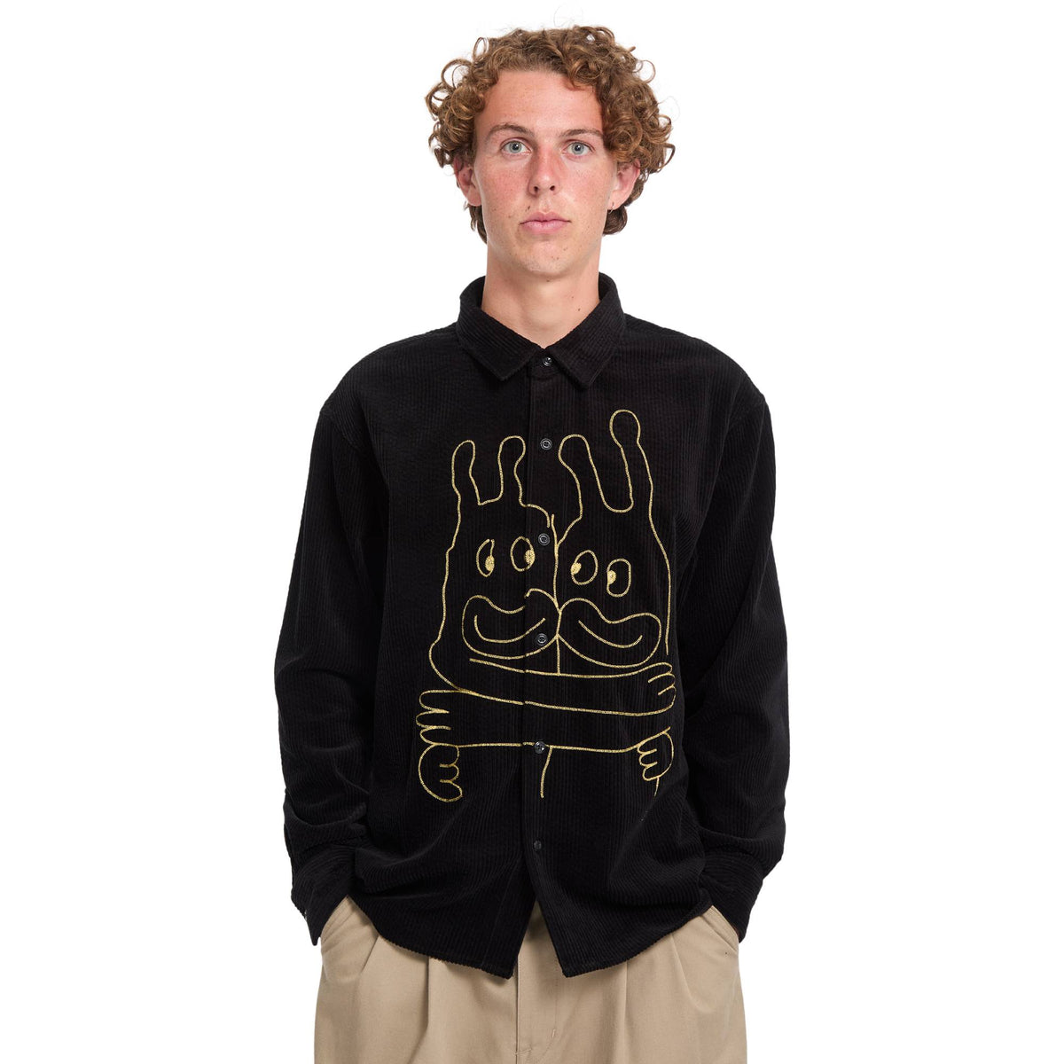 Camisa Manga Larga Volcom Ozzy Cord Black