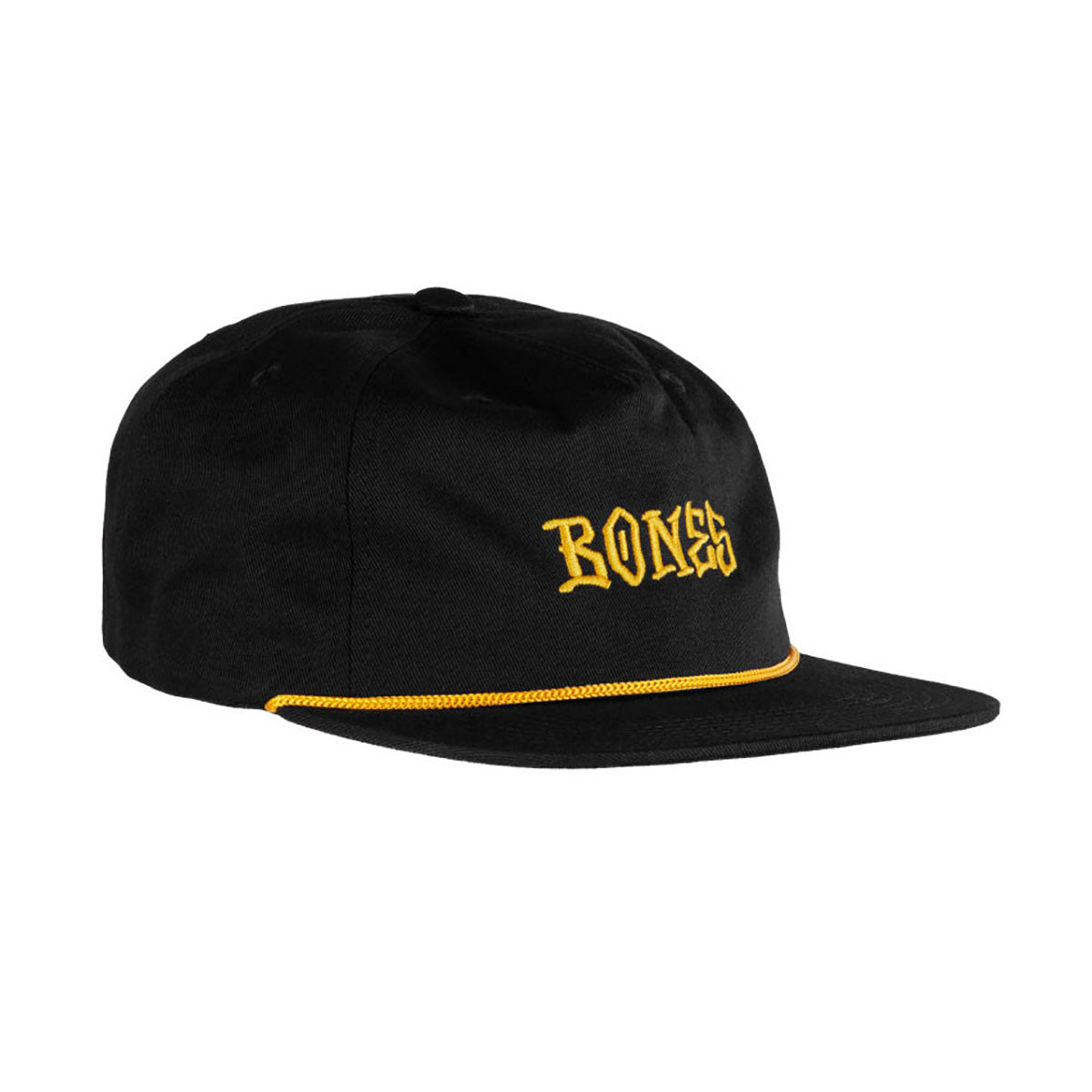 Gorra Bones Wheels 5 Panel Black & Gold