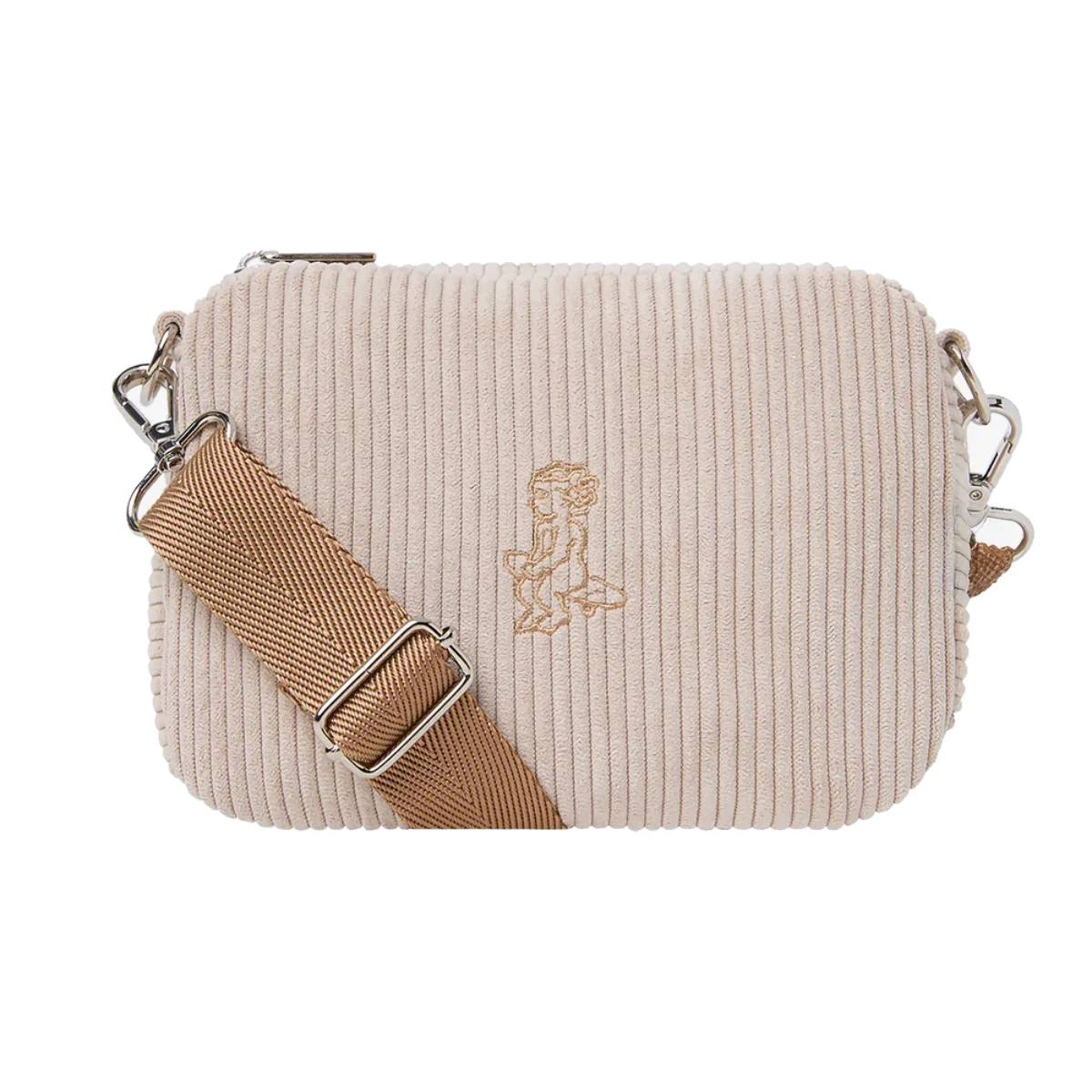 Bolso Ementa Fluffy Baby Cord Off White