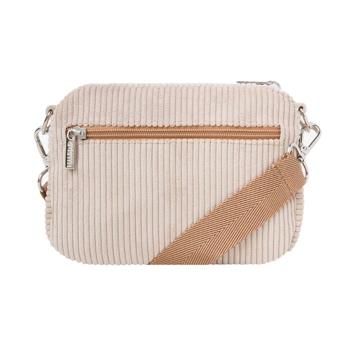 Bolso Ementa Fluffy Baby Cord Off White