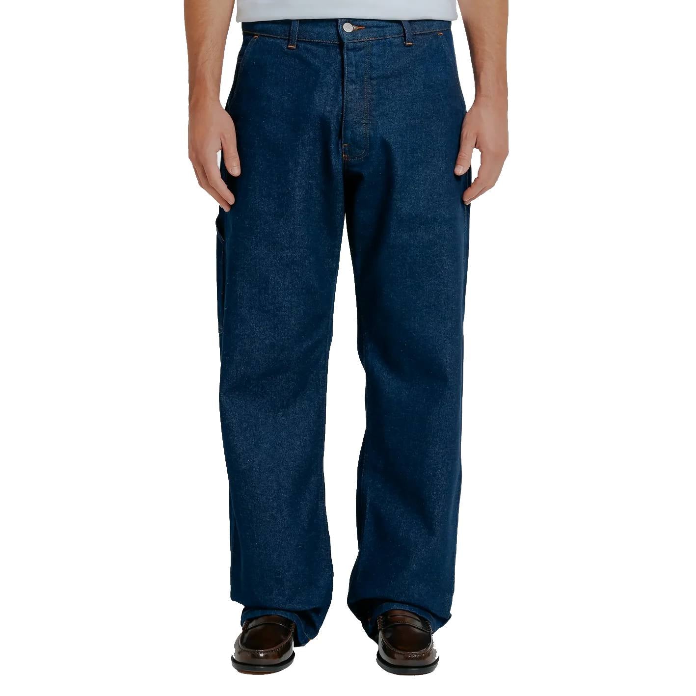 Pantalones Ementa Magoado Big Ikon Jeans Blue Raw Denim