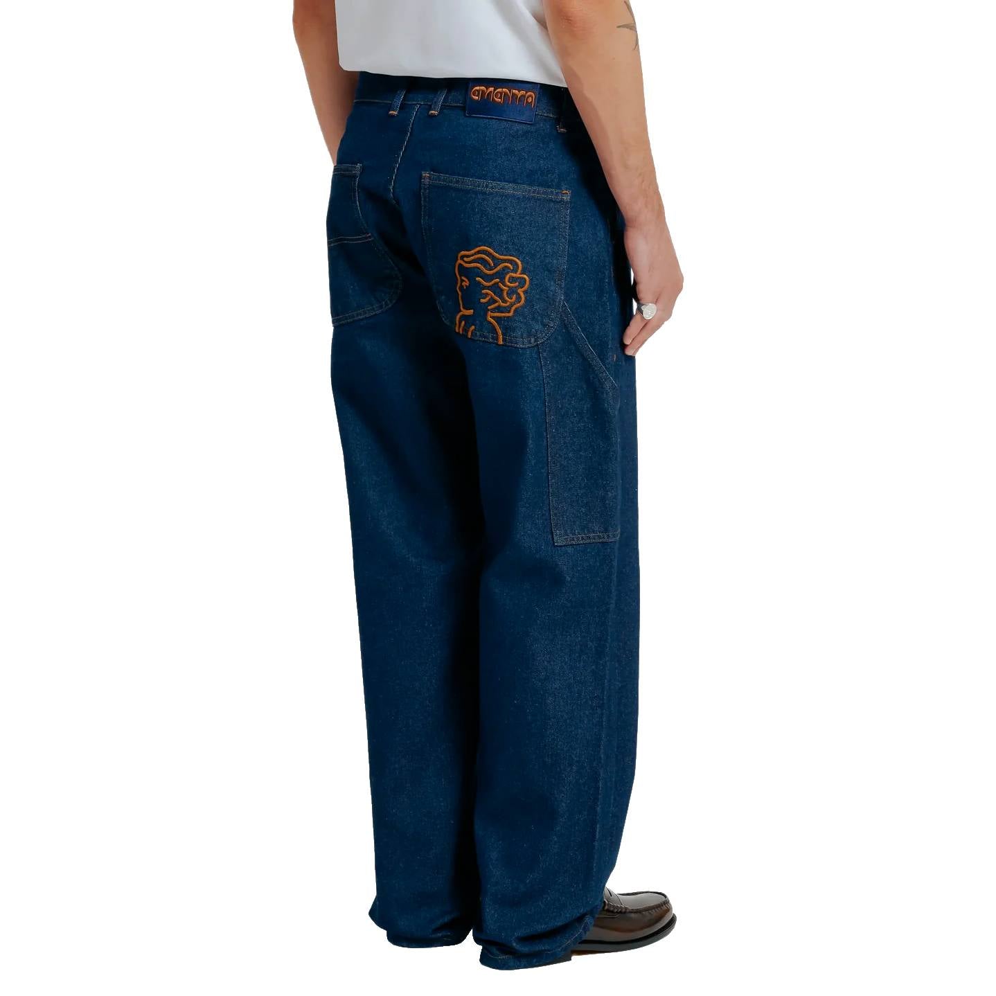 Pantalones Ementa Magoado Big Ikon Jeans Blue Raw Denim