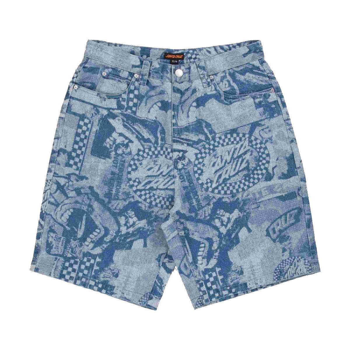 Pantalones Cortos Santa Cruz Big Shorts Stonewash Collage