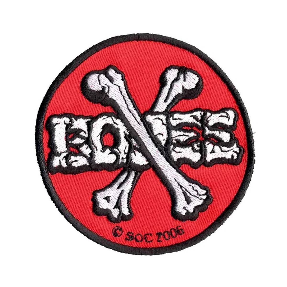 Parche Bones Cross Bones Red