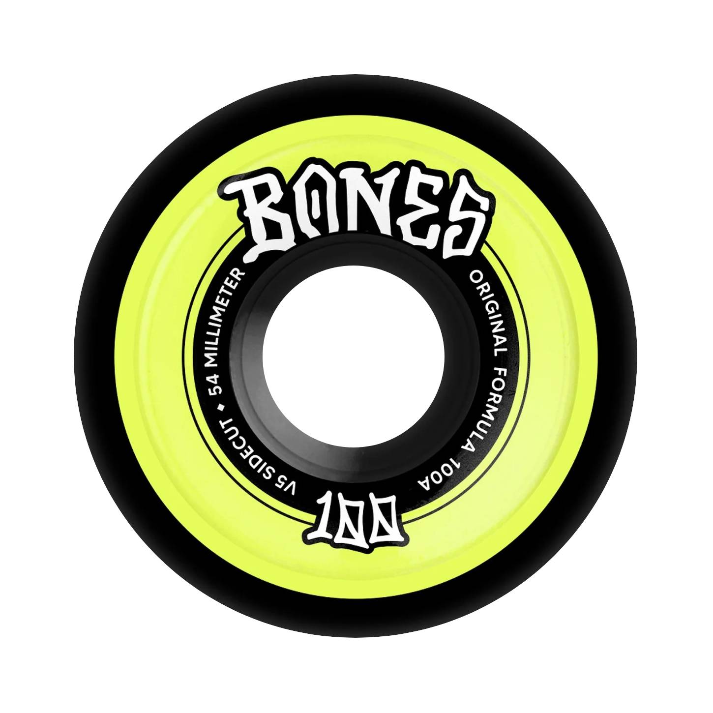 Ruedas Skate Bones Sidecut Black V5 100A 54mm Pack 4