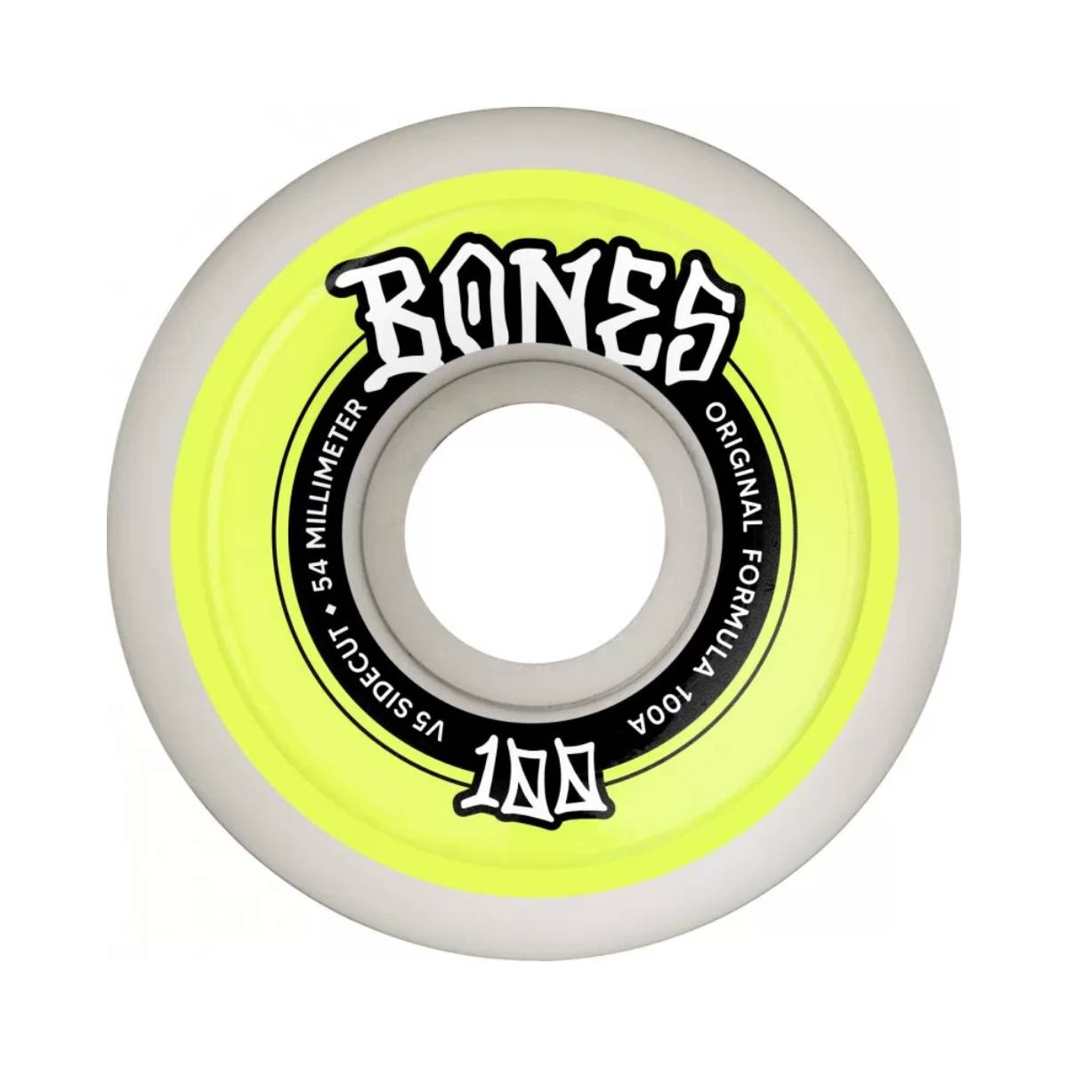 Ruedas Skate Bones Sidecut White V5 100A 54mm Pack 4