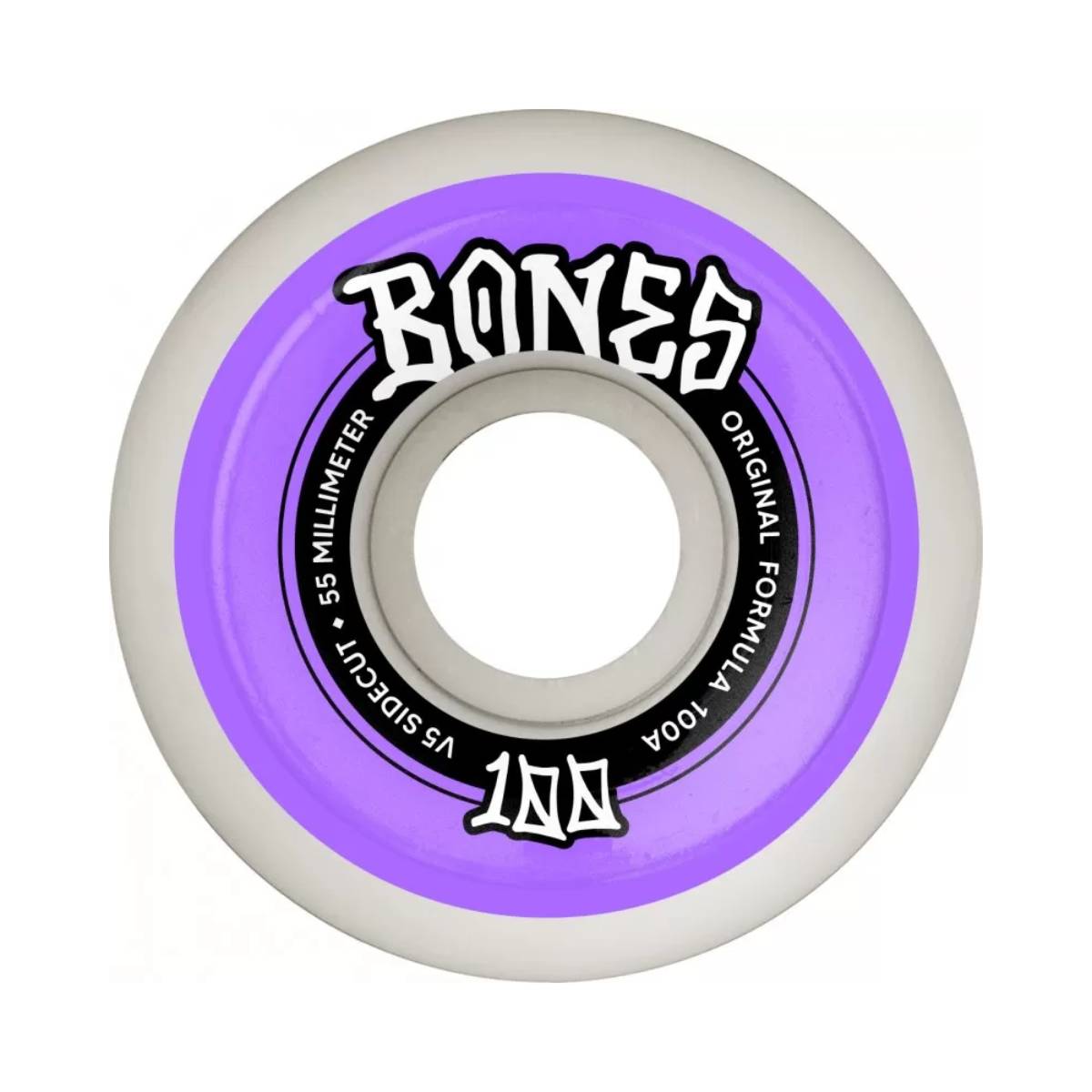 Ruedas Skate Bones Sidecut White V5 100A 55mm Pack 4