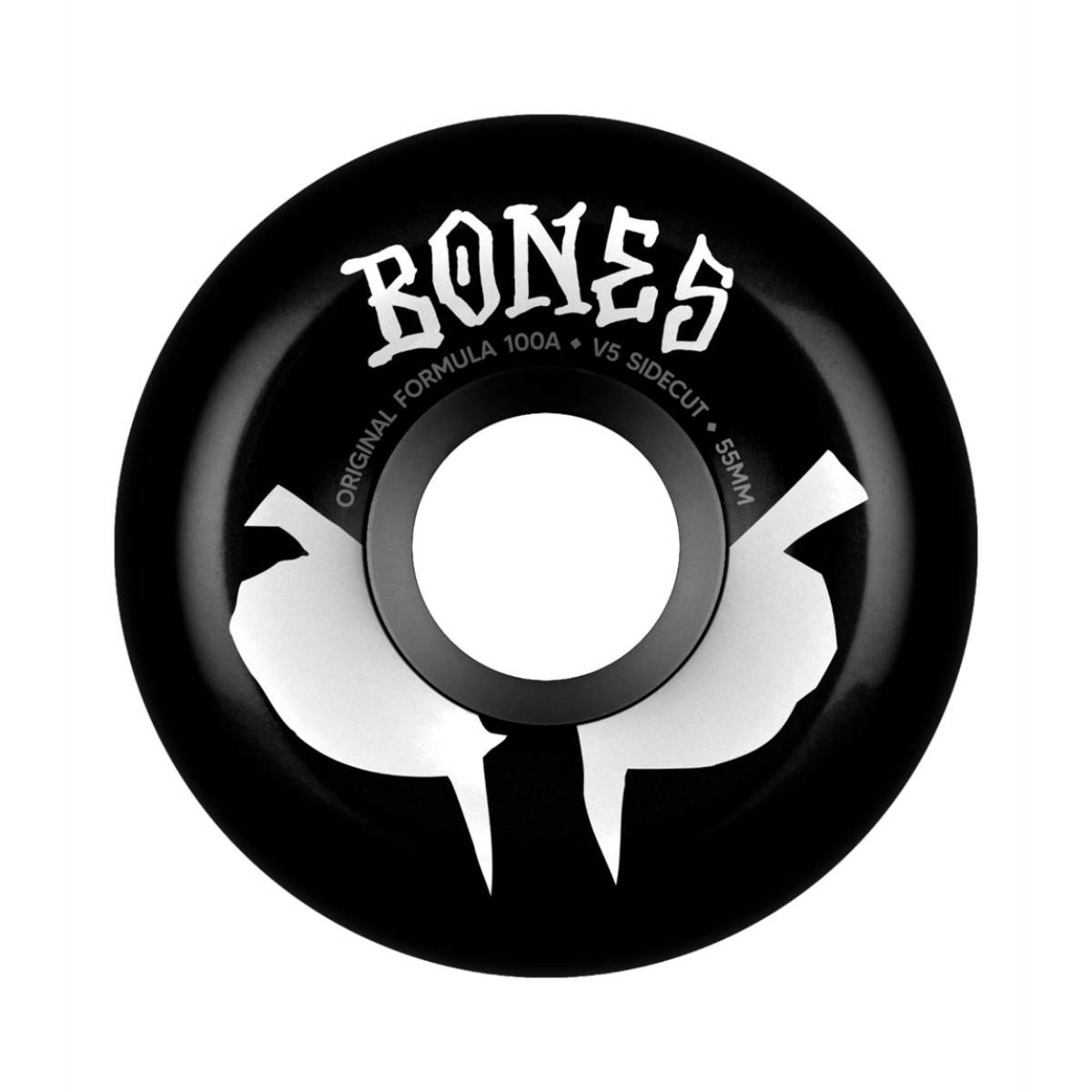 Ruedas Skate Bones Original Formula V5 Sidecuts Black 100 55mm Pack 4