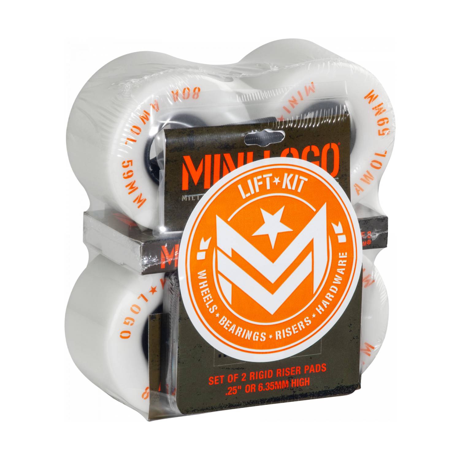 Kit Ruedas Skate Mini Logo AWOL Lift White 80A 55mm Pack 4