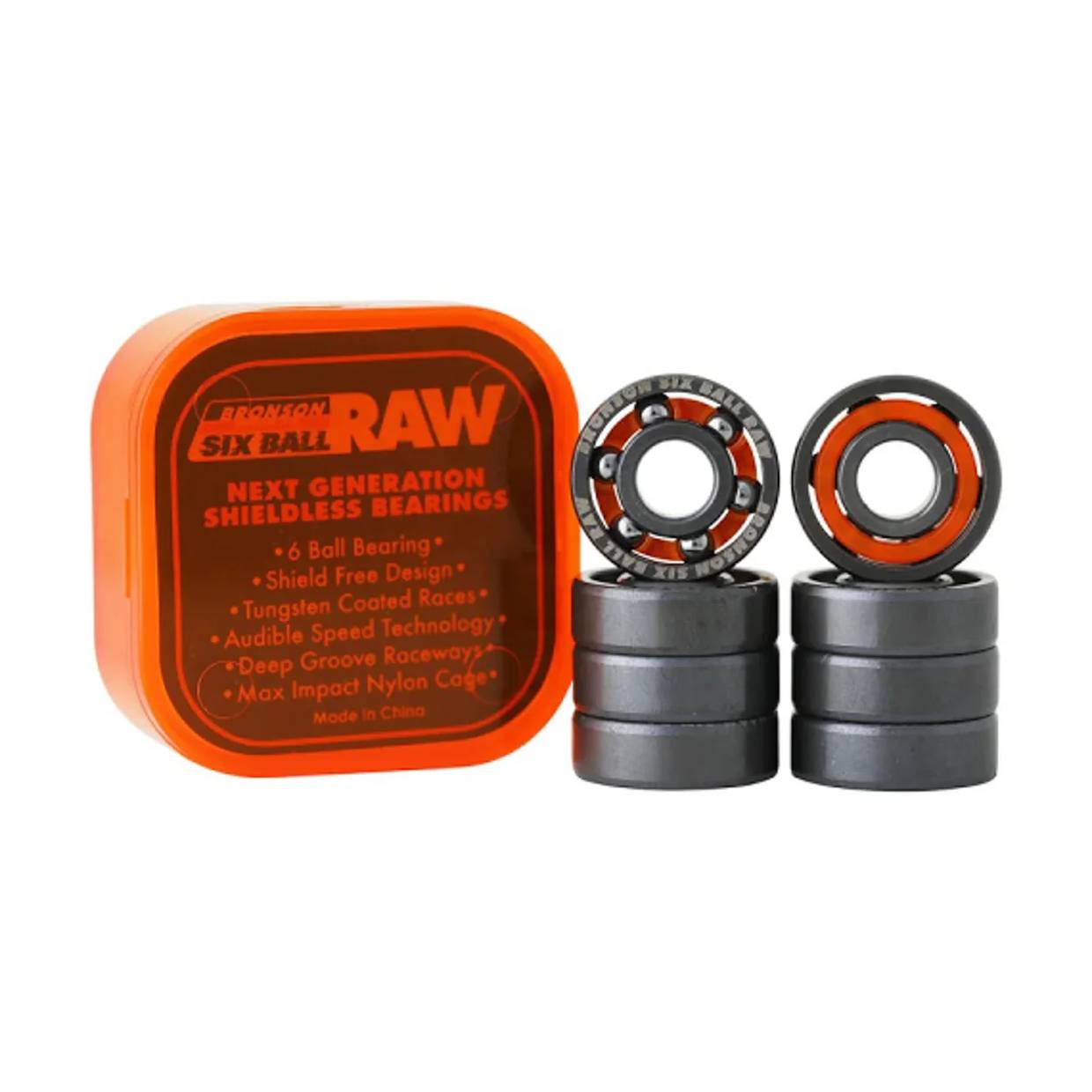 Rodamientos Skate Bronson 6-Ball Raw