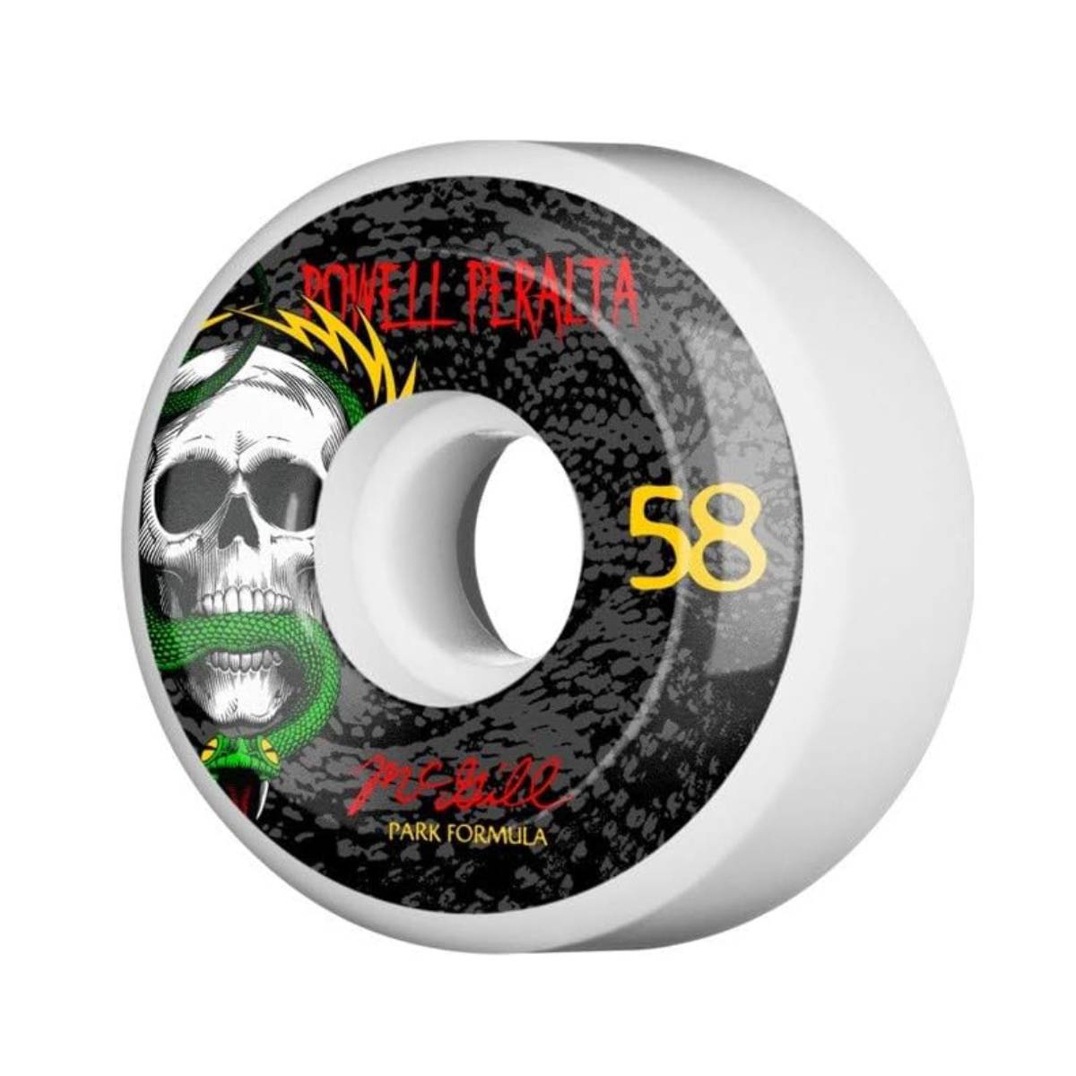 Ruedas Skate Powell Peralta McGill Skull & Snake White 58mm 103A Pack 4