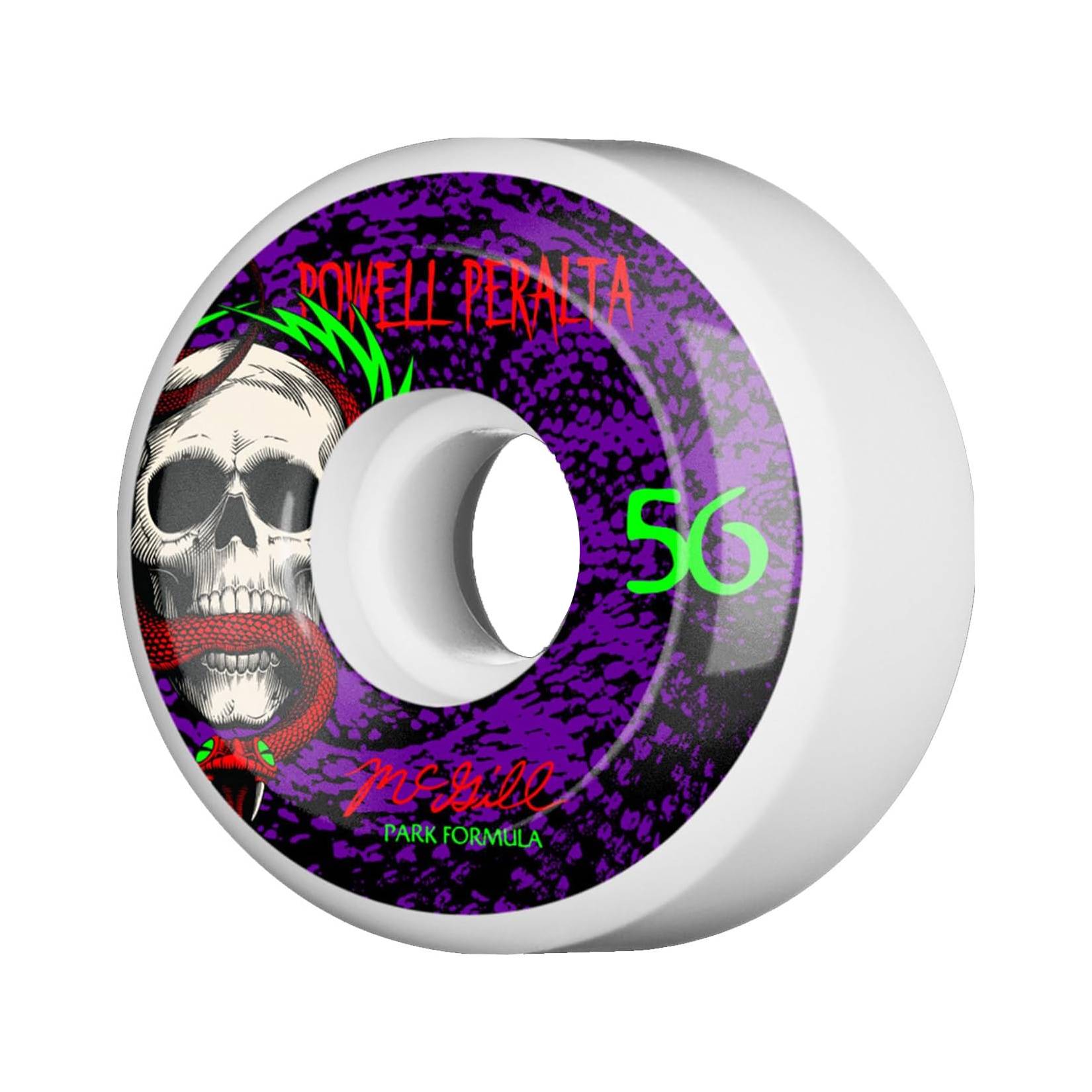 Ruedas Skate Powell Peralta McGill Skull & Snake White 56mm 103A Pack 4