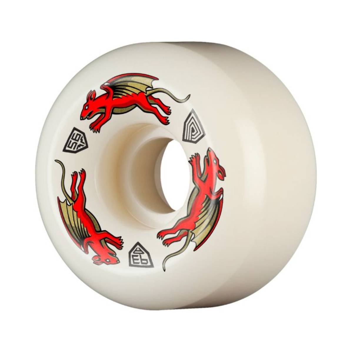Ruedas Skate Powell Peralta Dragon Formula Red Nano Rat Off White 56mm x 39mm 93A Pack 4