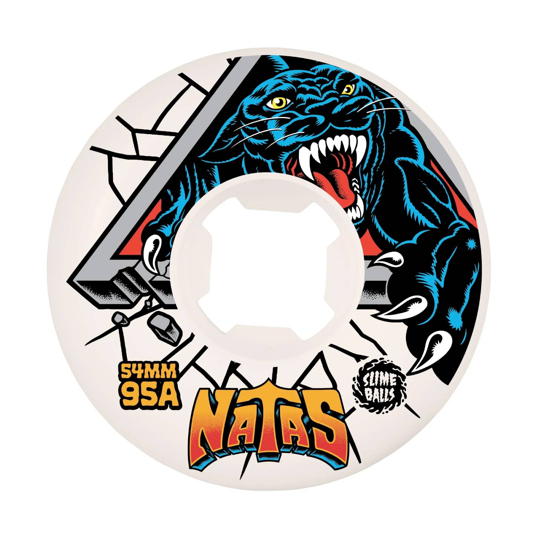 Ruedas Skate Santa Cruz Natas Reissue White 54mm 95A Pack 4