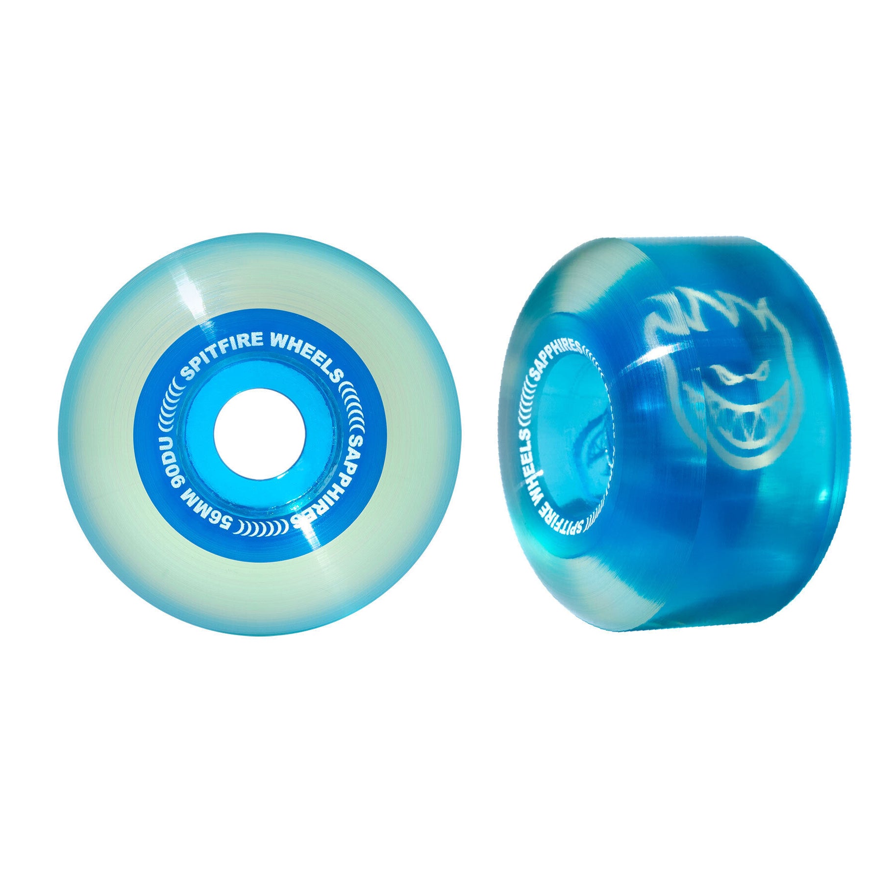 Ruedas Skate Spitfire Sapphire Clear Blue 90DU 56mm Pack 4