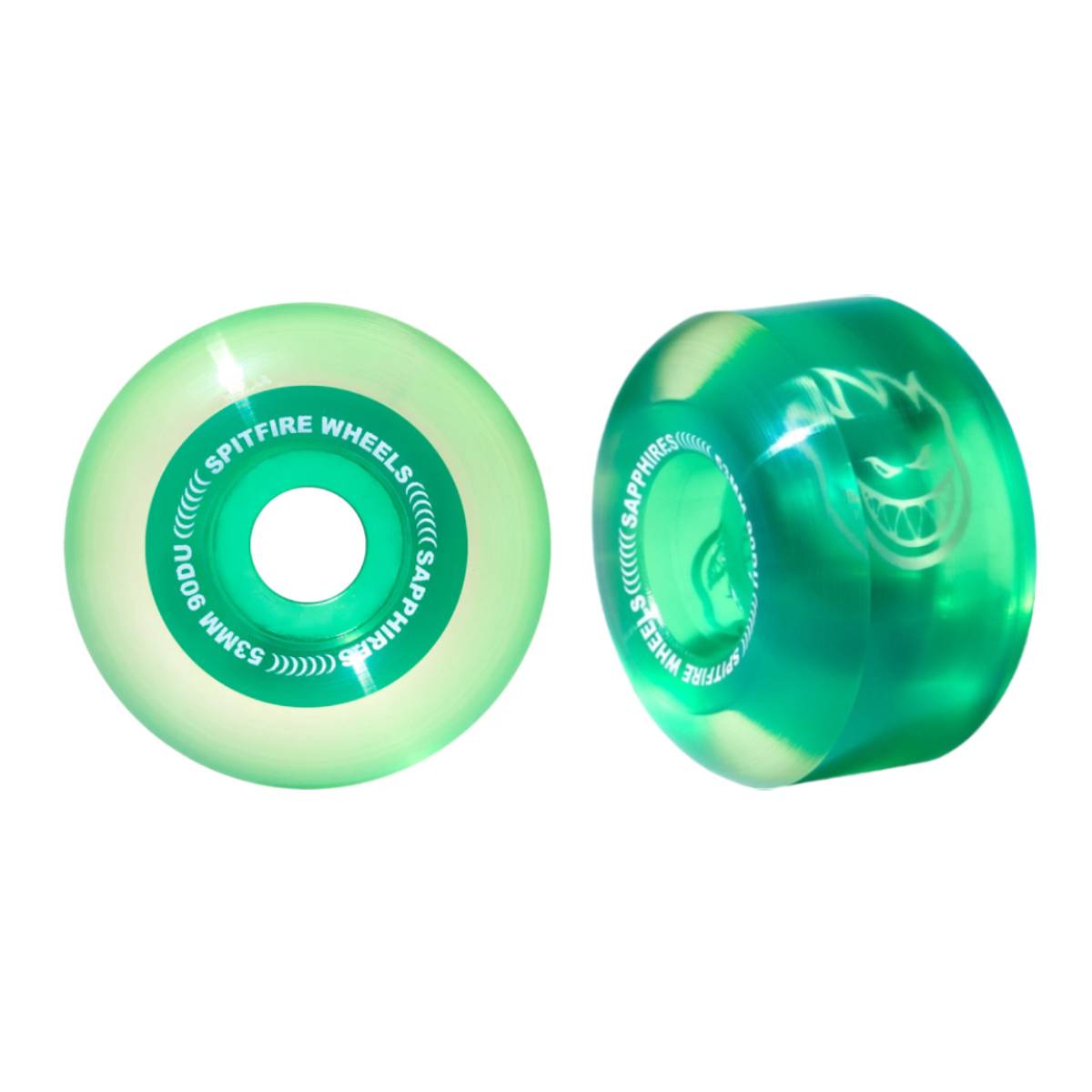 Ruedas Skate Spitfire Sapphire Clear Green 90DU 53mm Pack 4