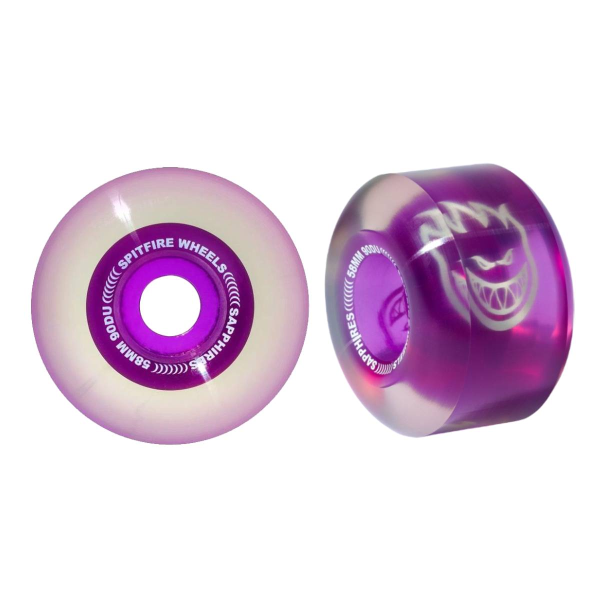Ruedas Skate Spitfire Sapphire Clear Purple 90DU 58mm Pack 4