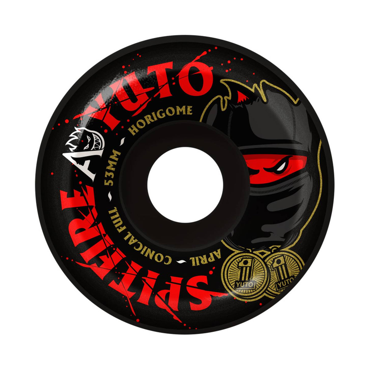 Ruedas Skate Spitfire F4 April Yuto Conical Full Black 99DU 53mm Pack 4