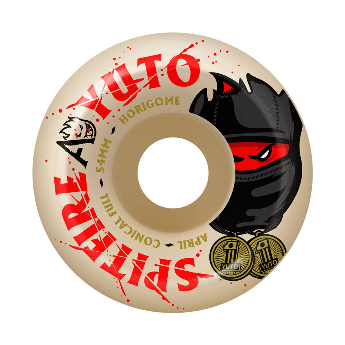 Ruedas Skate Spitfire F4 April Yuto Conical Full White 99DU 54mm Pack 4