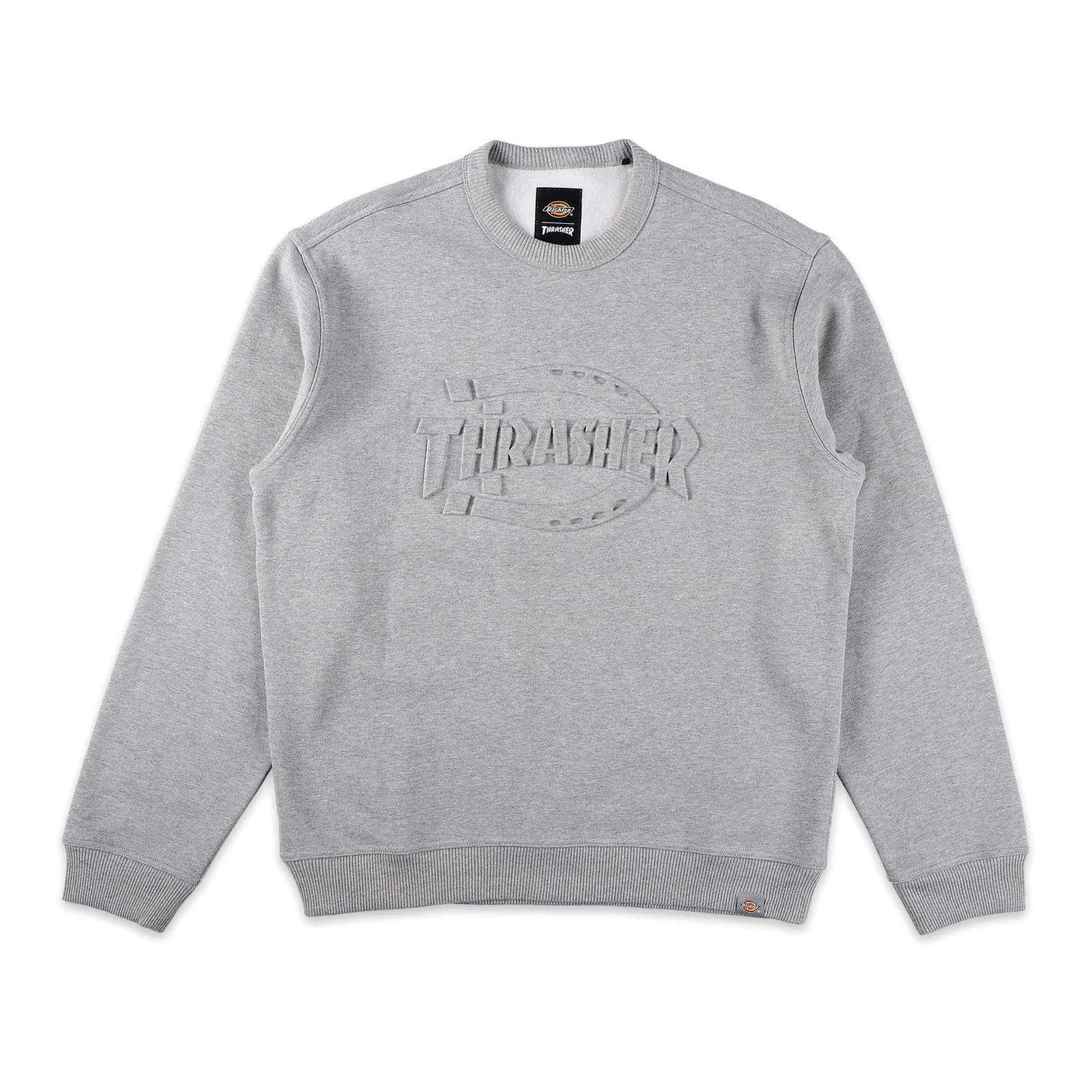 Sudadera Dickies X Thrasher Crew Grey Melange