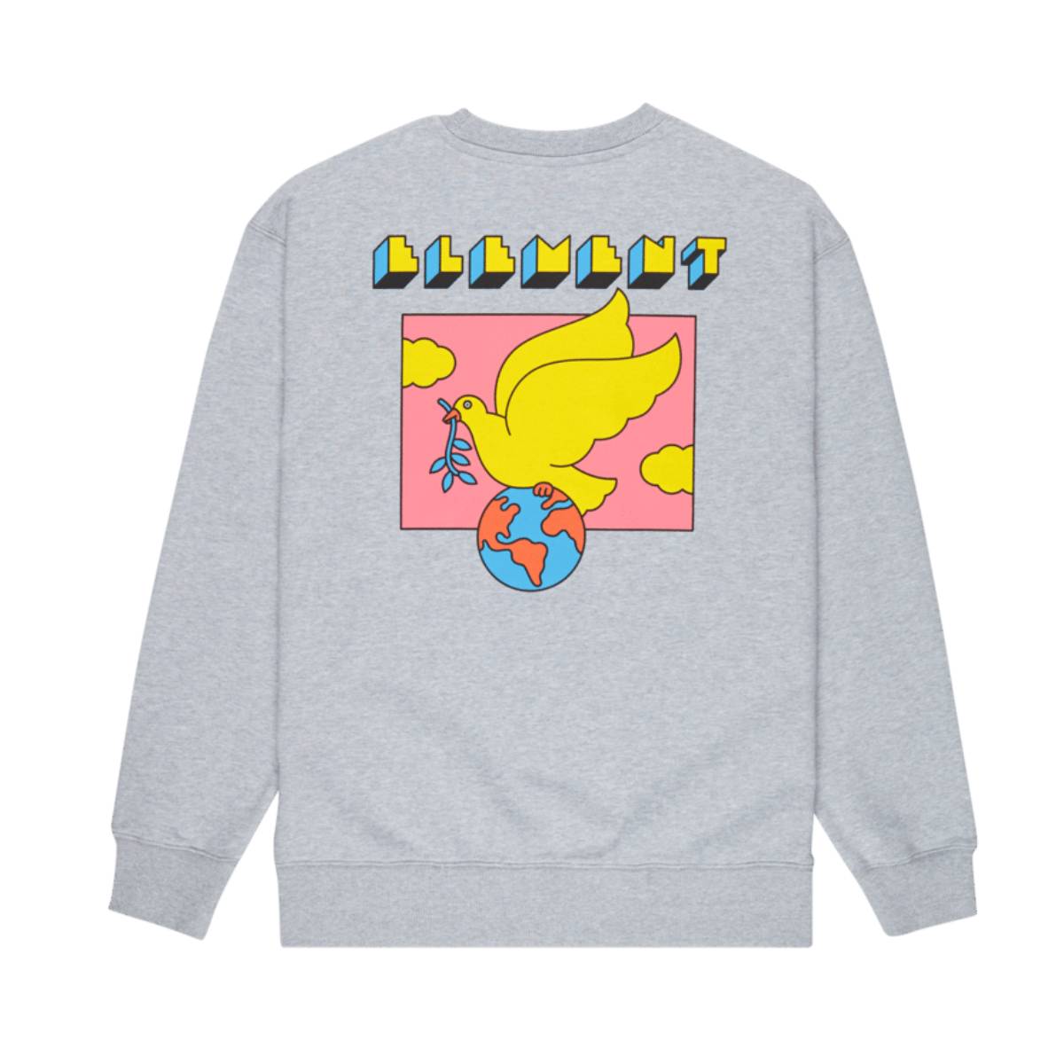 Sudadera Element World Peace Crew Mid Grey Heather