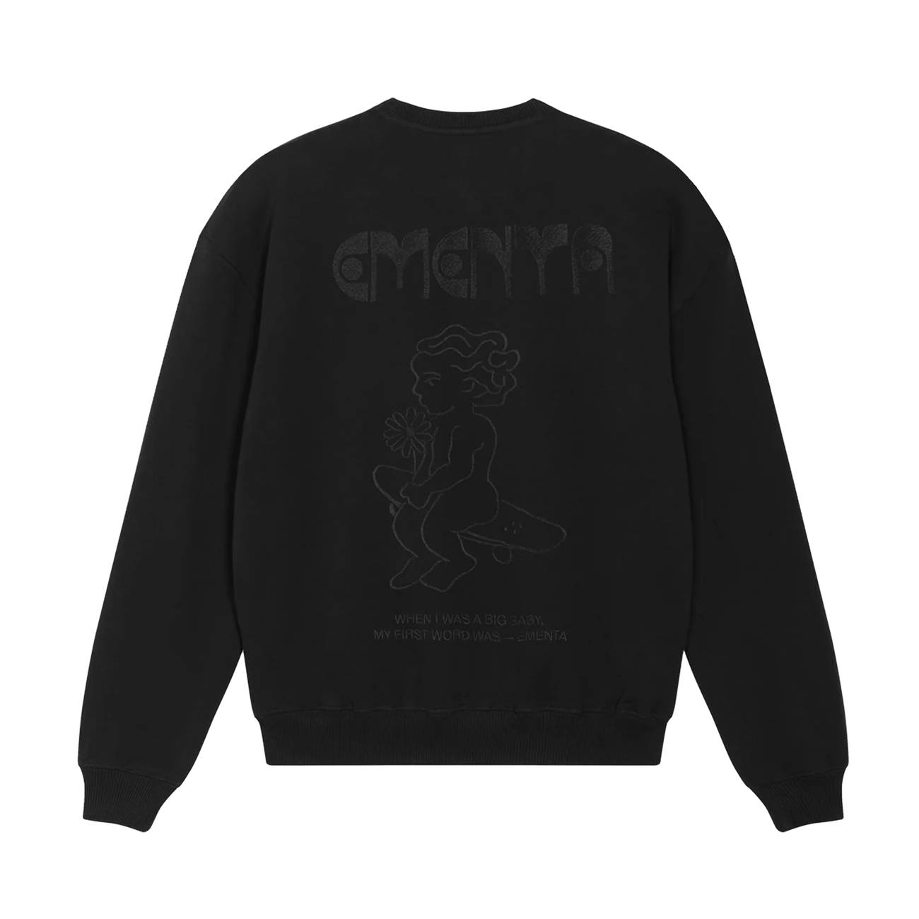 Sudadera Ementa First Word Crew Black