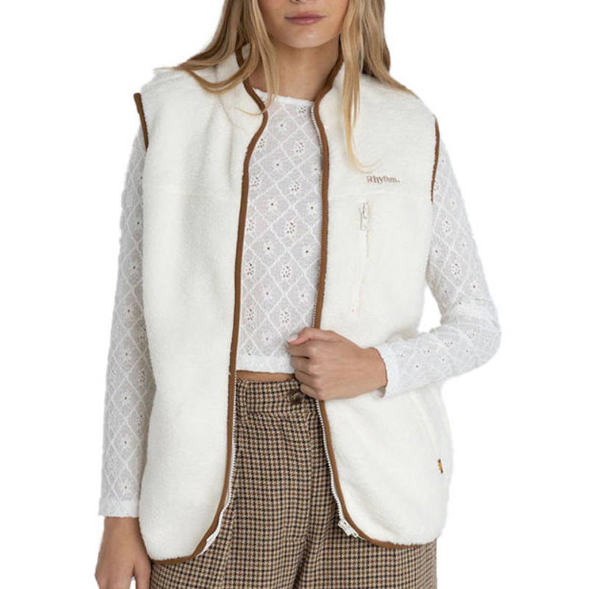 Chaleco Polar Rhythm Aria Sherpa White
