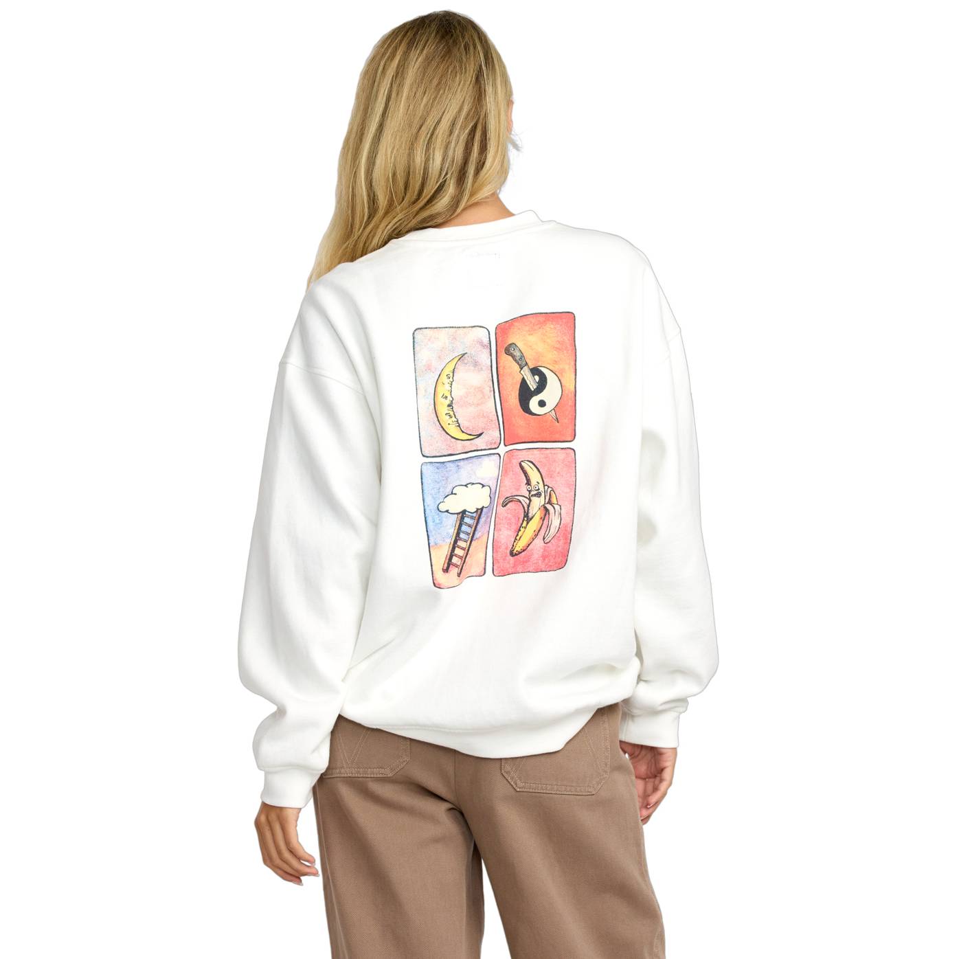 Sudadera RVCA Spanky Loteria White