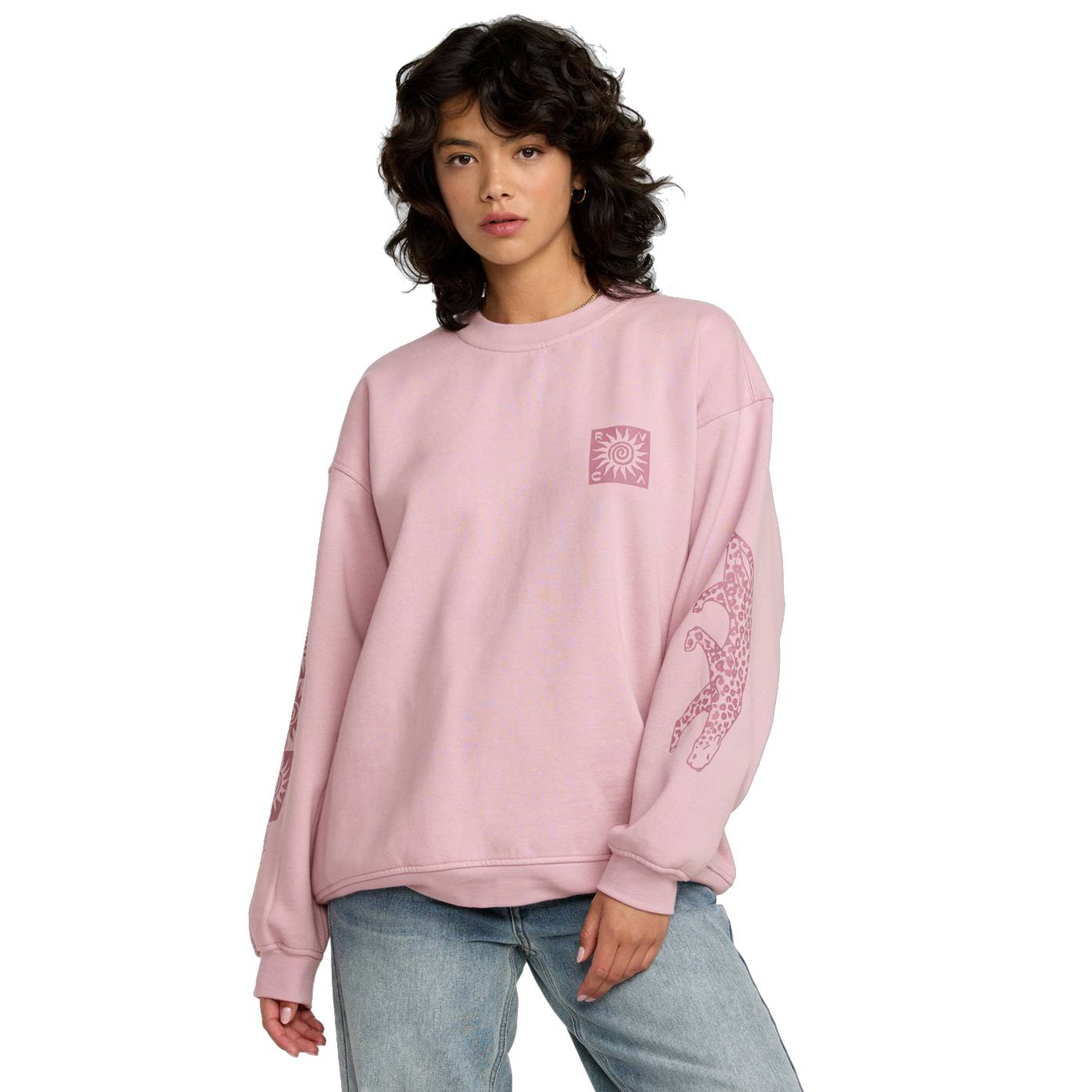 Sudadera RVCA Baggie Boyfriend Crew Lush Lilac