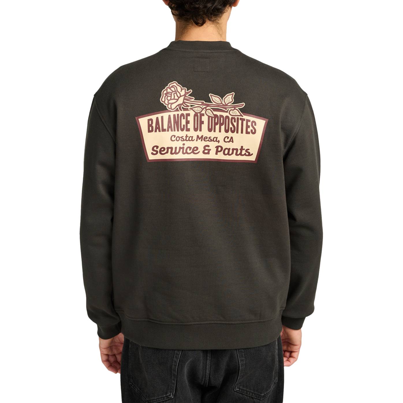 Sudadera RVCA Rose Sign Crew Pirate Black