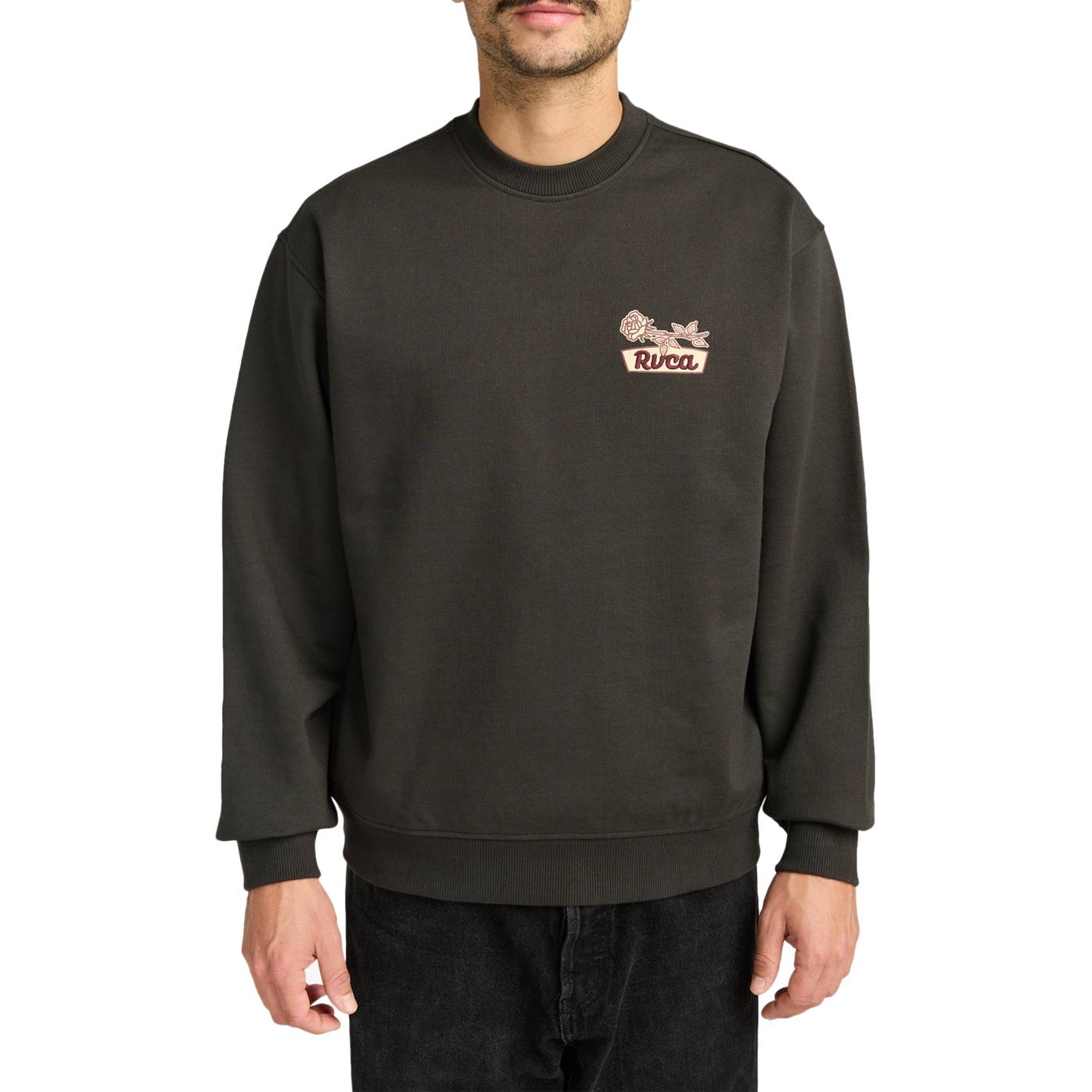Sudadera RVCA Rose Sign Crew Pirate Black