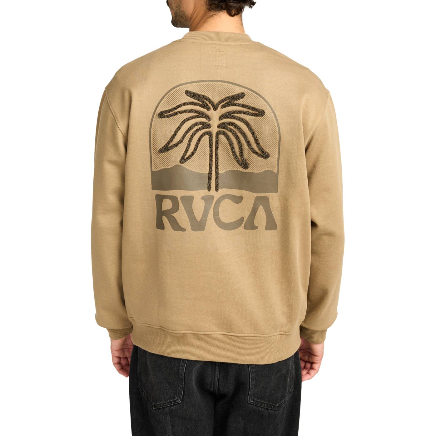 Sudadera RVCA Palm Crest Crew Coyote