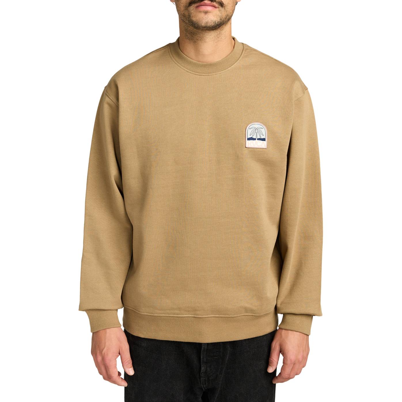 Sudadera RVCA Palm Crest Crew Coyote
