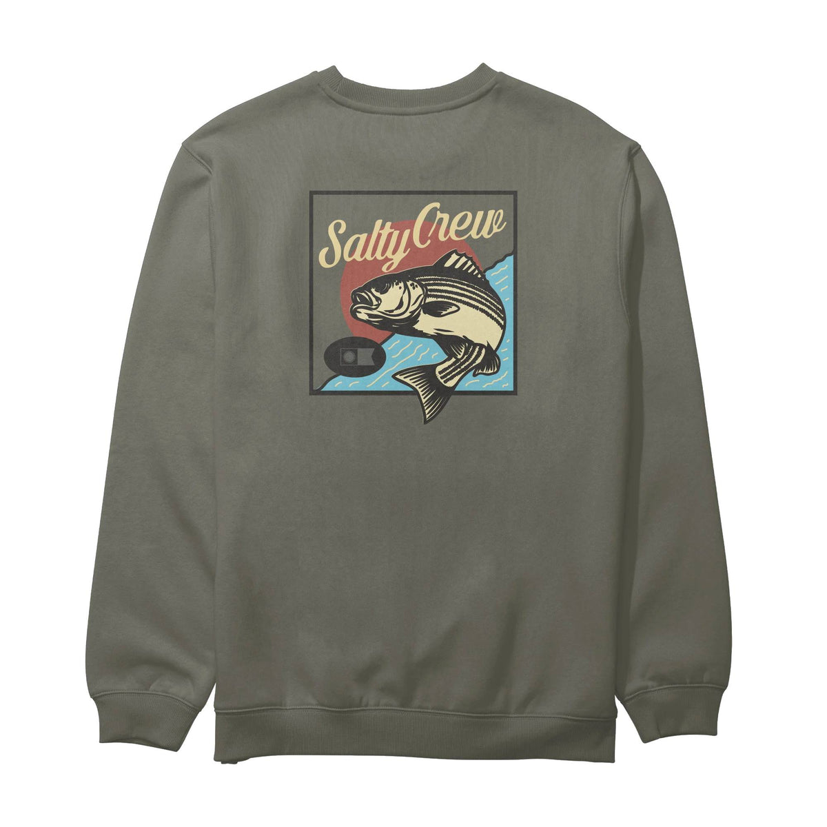 Sudadera Salty Crew Striped Crew Dusty Olive