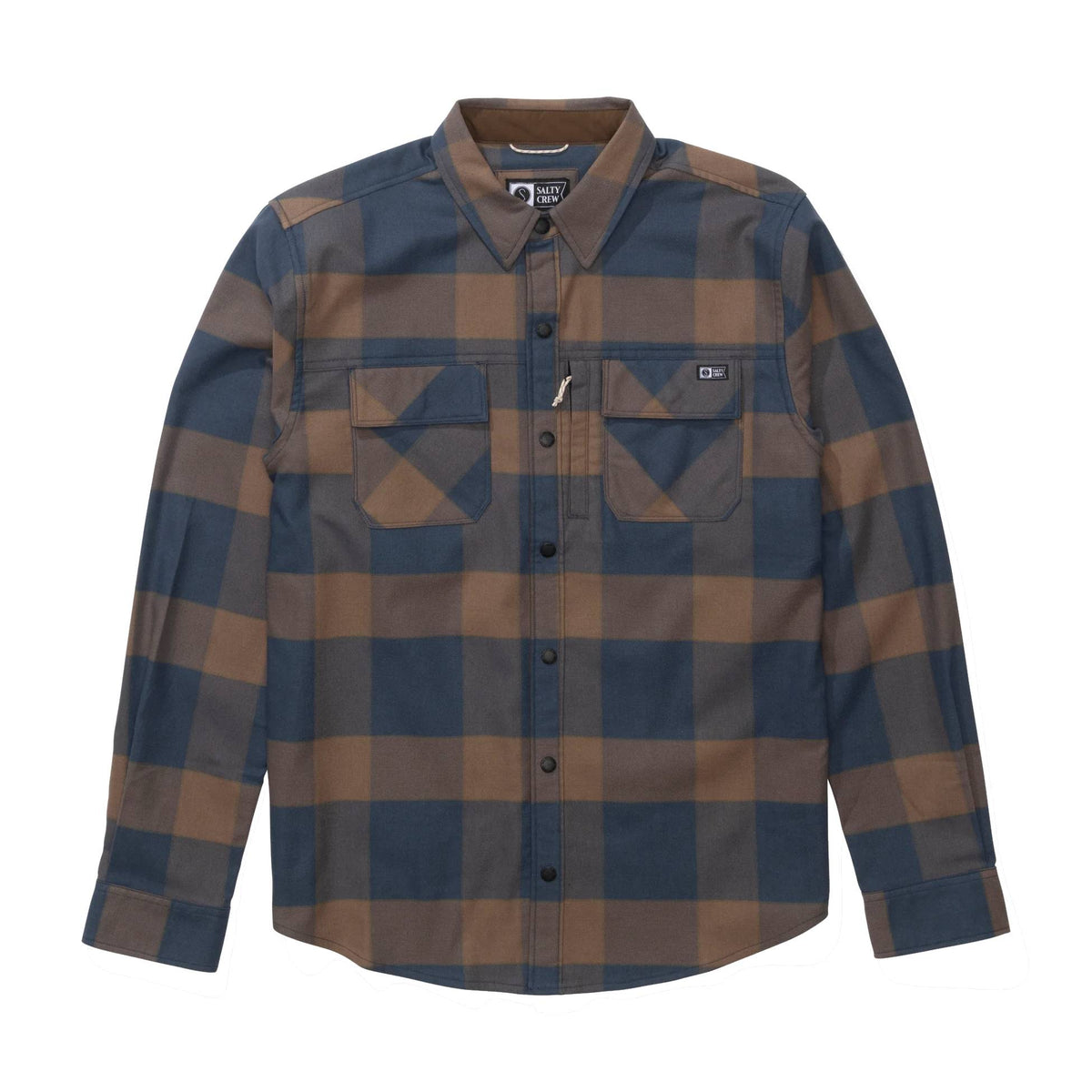 Camisa Salty Crew Fathom Tech Flannel Navy Rust