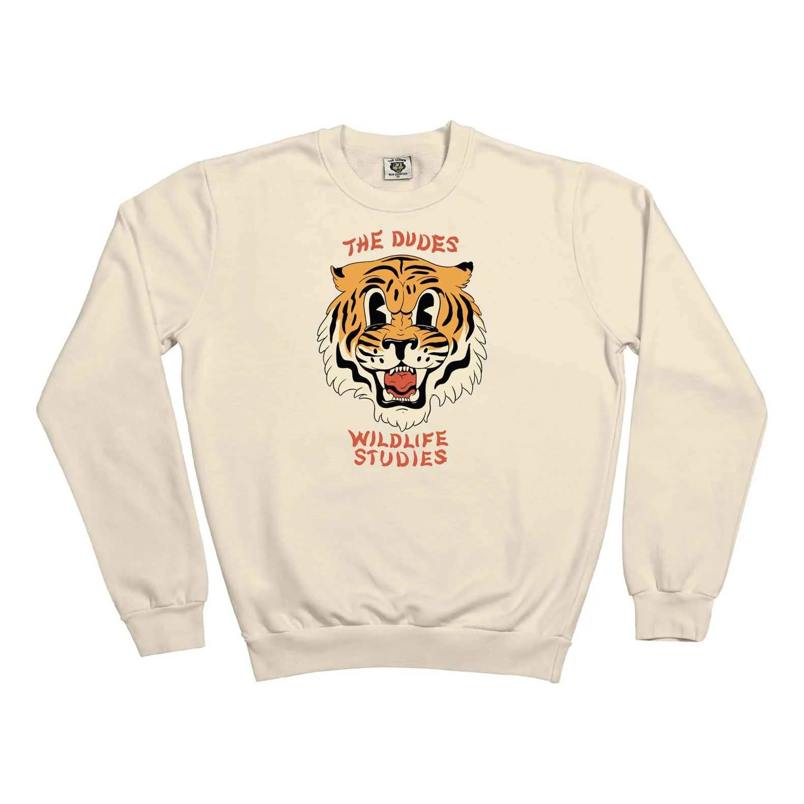 Sudadera The Dudes Wildlife Studies Crew Almond Milk