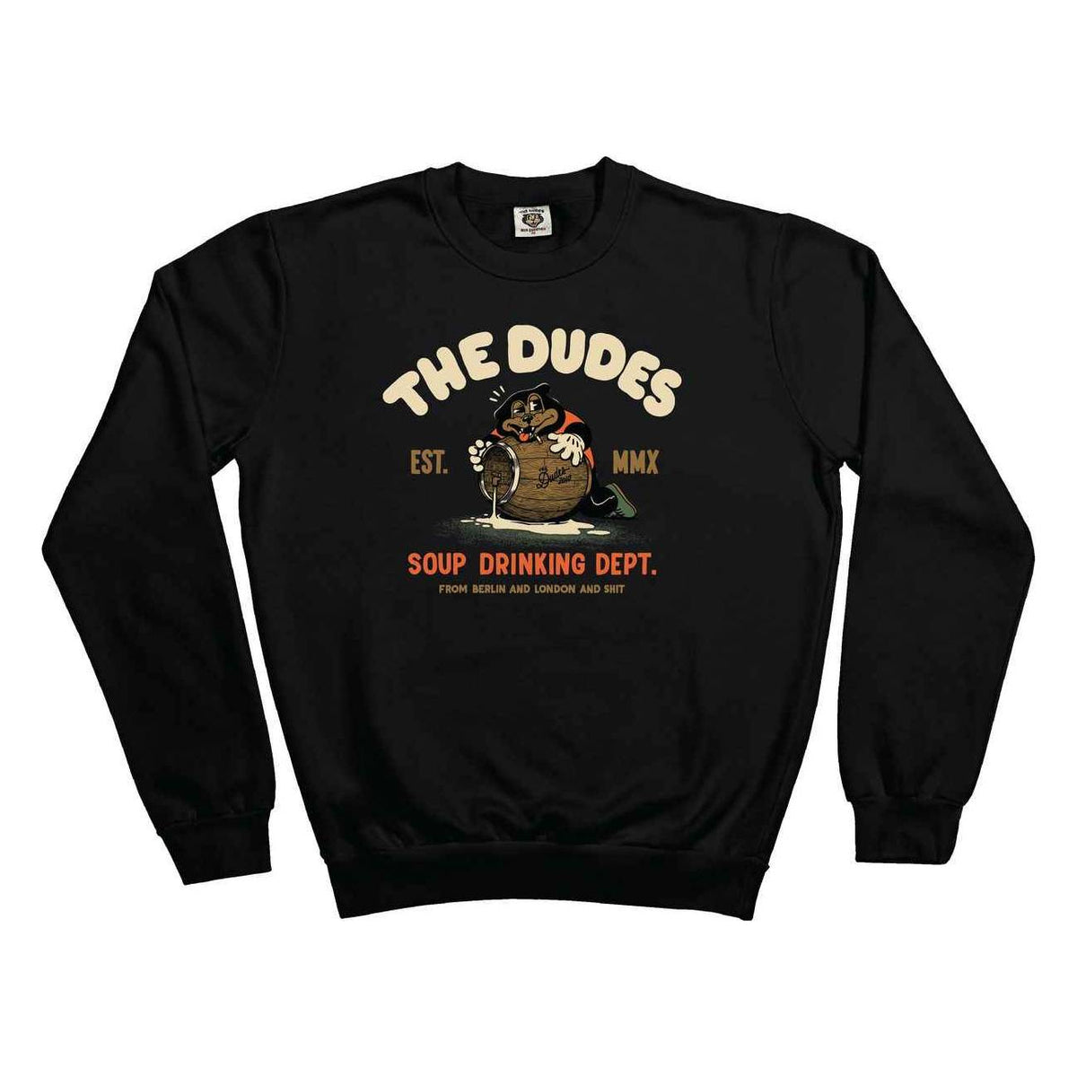 Sudadera The Dudes Soup Drinking Black