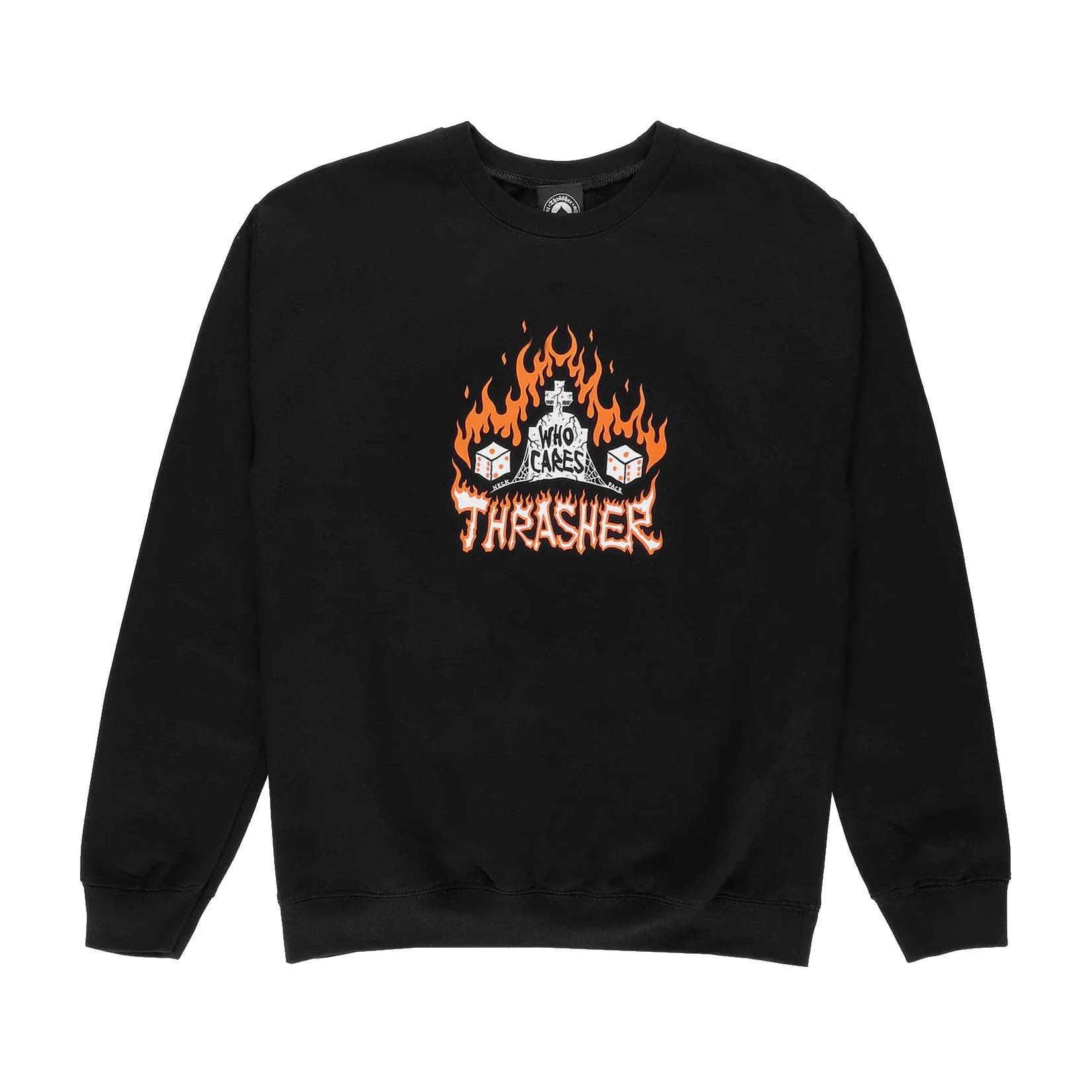 Sudadera Thrasher Who Cares By Neckface Crew Black
