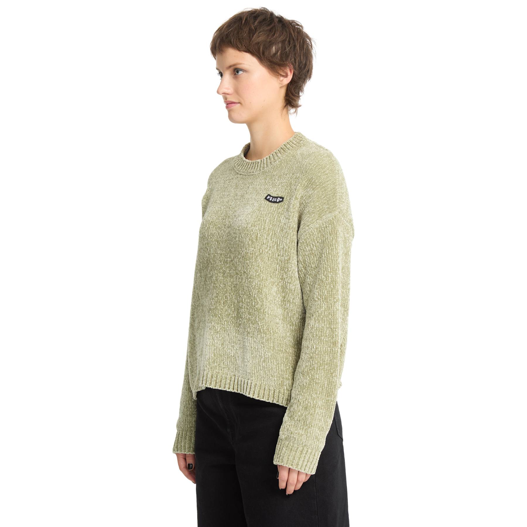 Jersey Volcom Bubble Tease Sweater Green Tea
