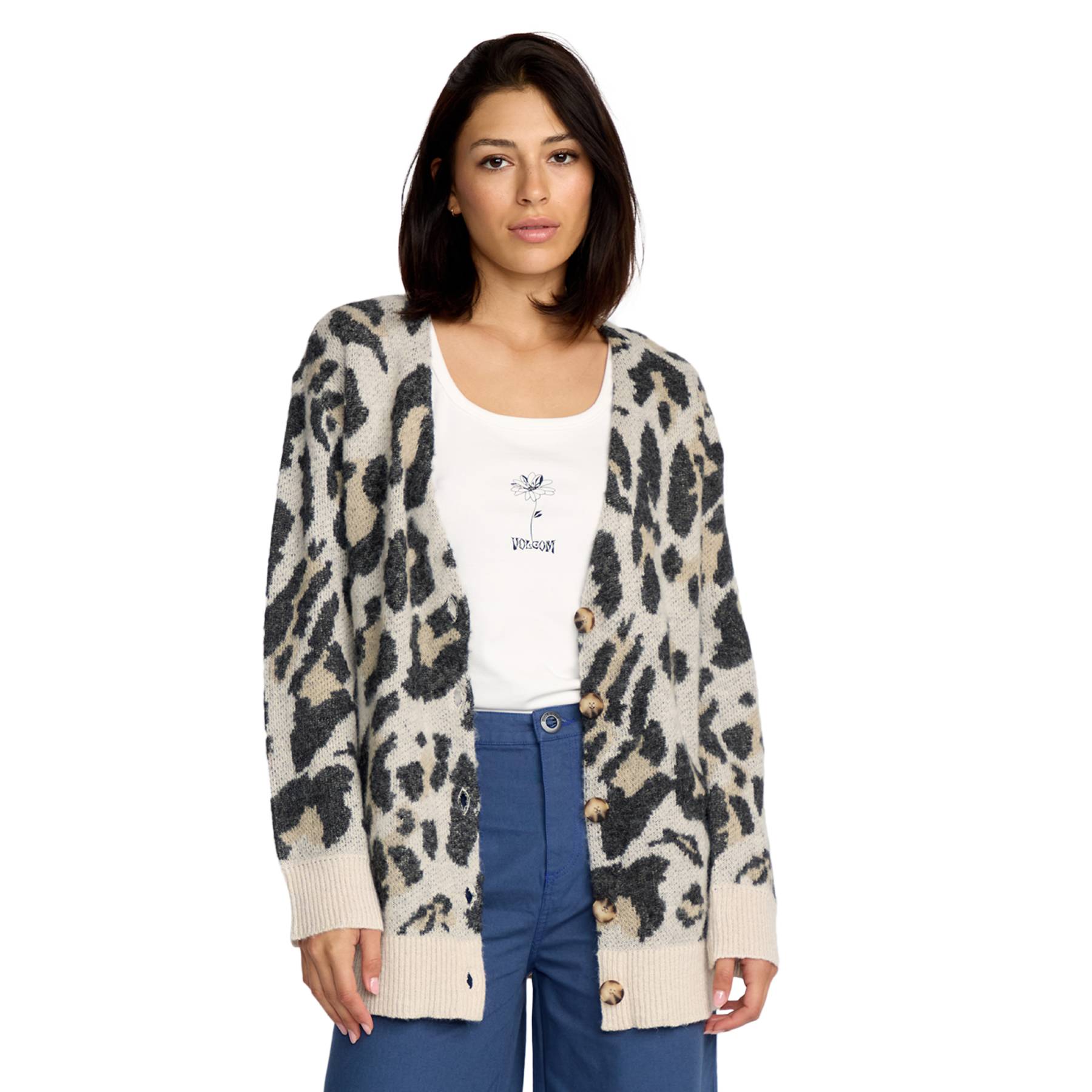 Cardigan Volcom Wylding Out Animal Print