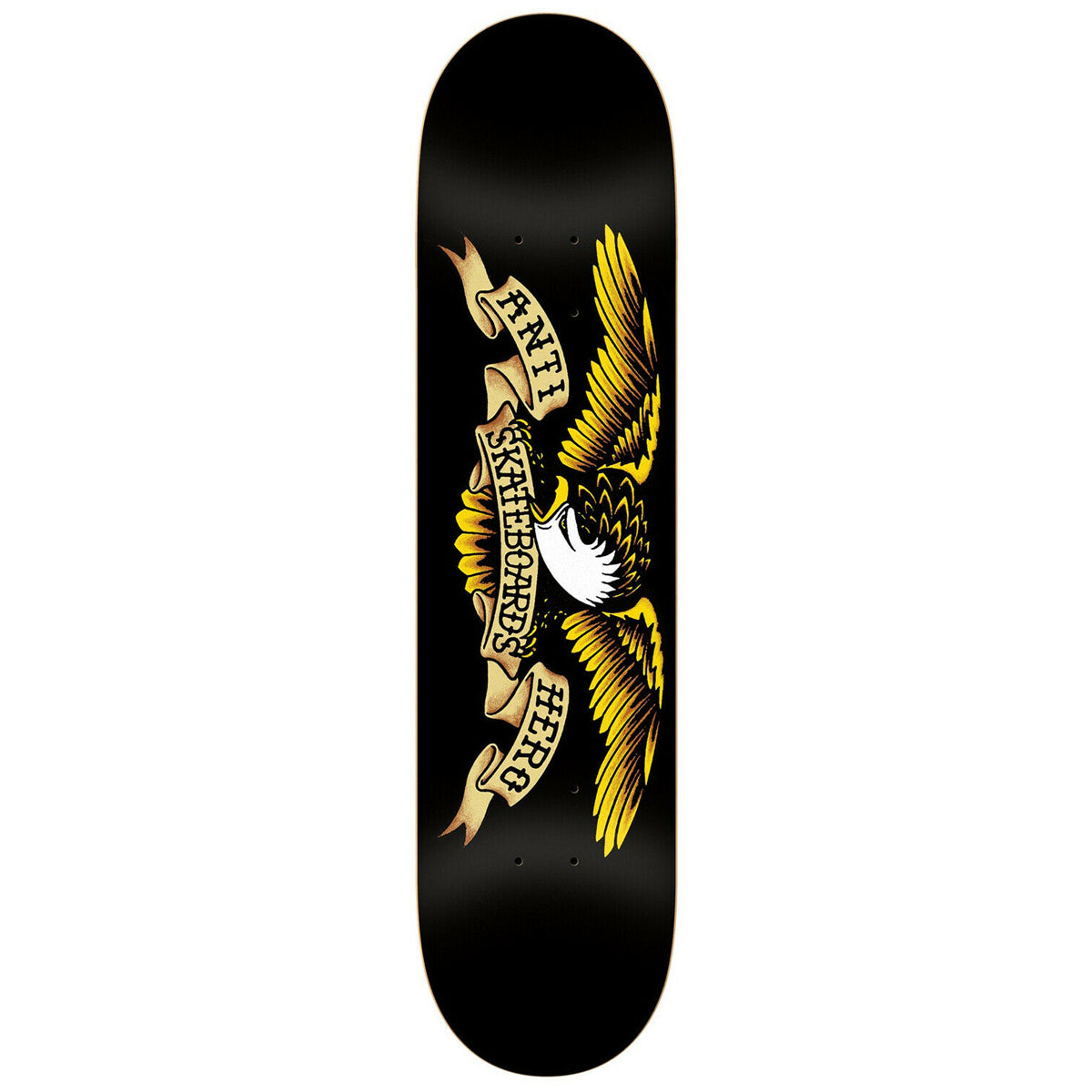 Tabla Skate Antihero Classic Eagle Black 8.125 + Lija