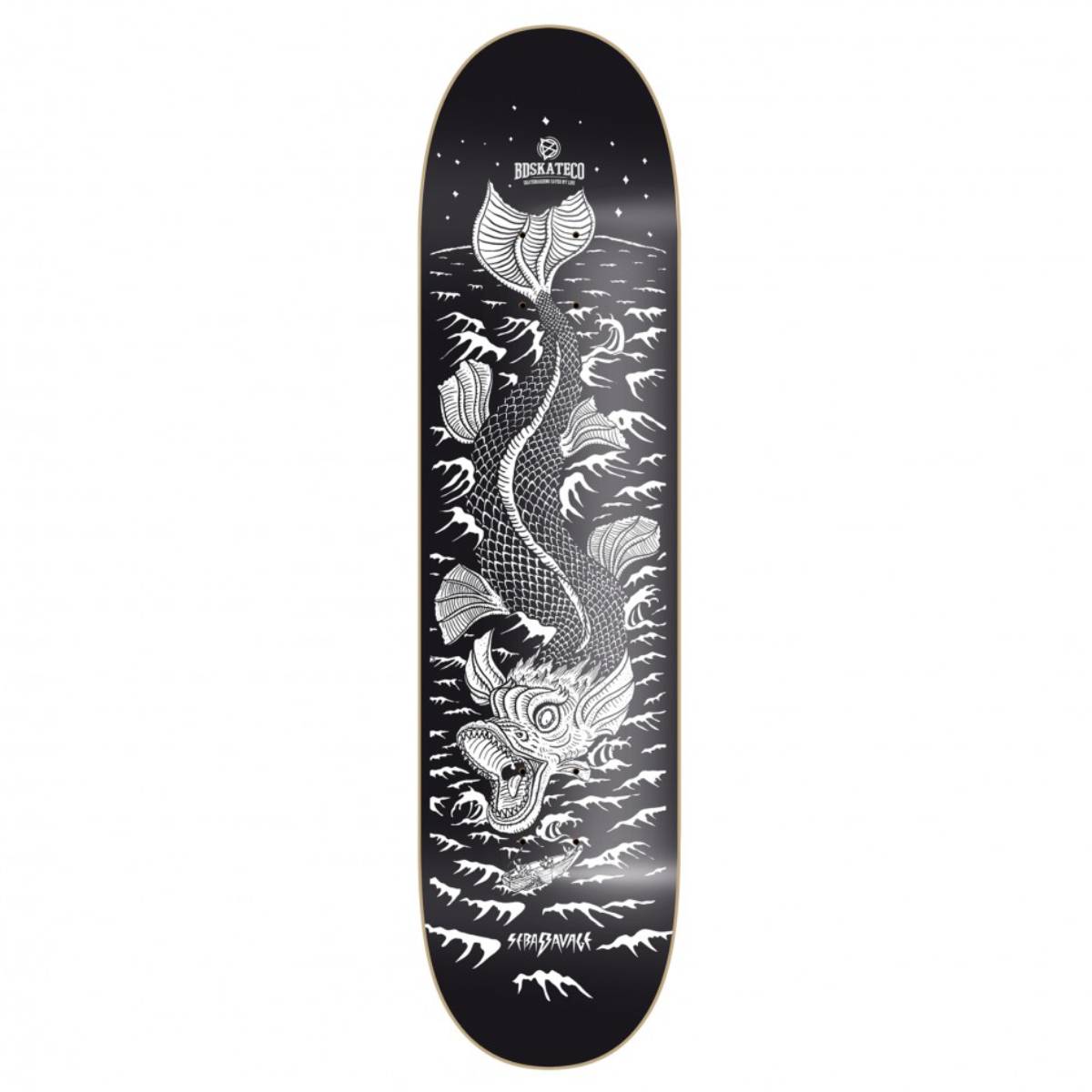 Tabla Skate BDskateCo Sebas Leviathan Black 8.25 pez