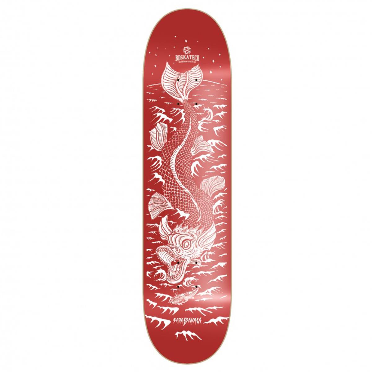 Tabla Skate BDskateCo Sebas Leviathan roja 8.125