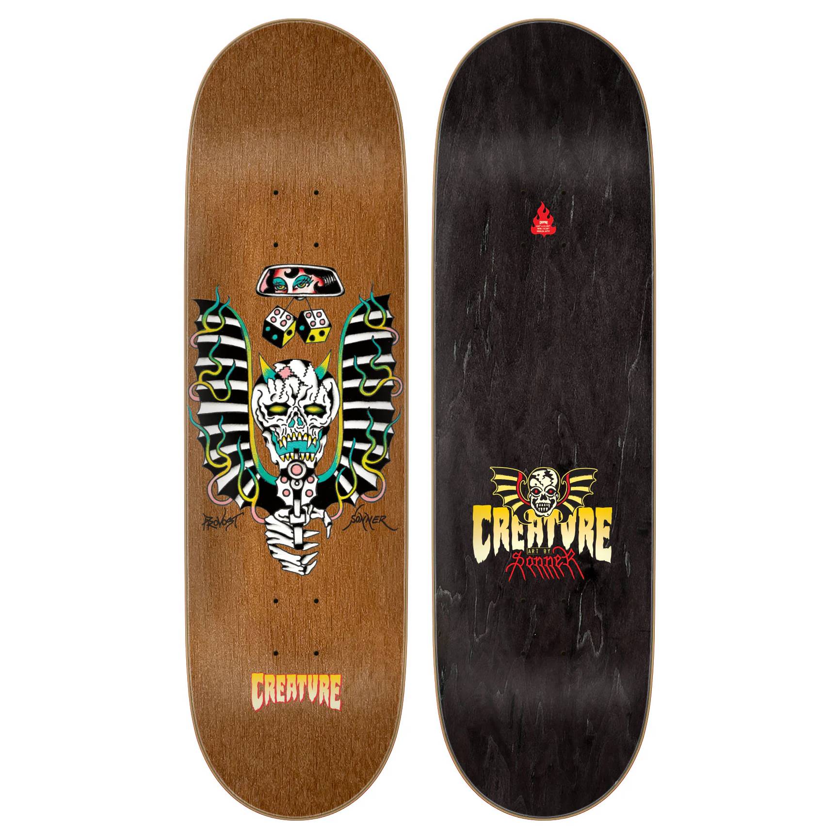 Tabla Skate Creature Provost Flash Pro Stumps 8.8 + Lija