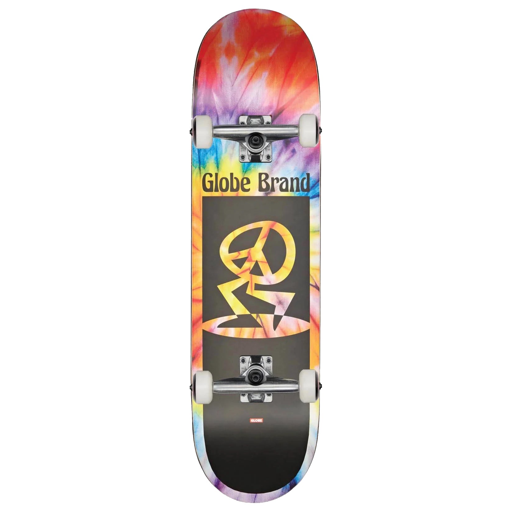 Tabla Skate Completa Globe Peace Man Mid Spiral Dye Black 7.6"